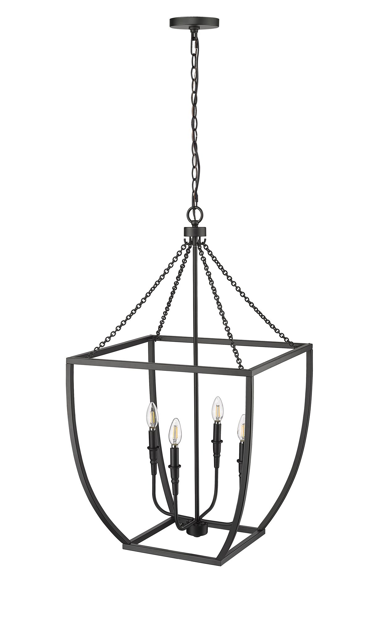 Millennium Kelsey 4-Light 20" Matte Black Pendant