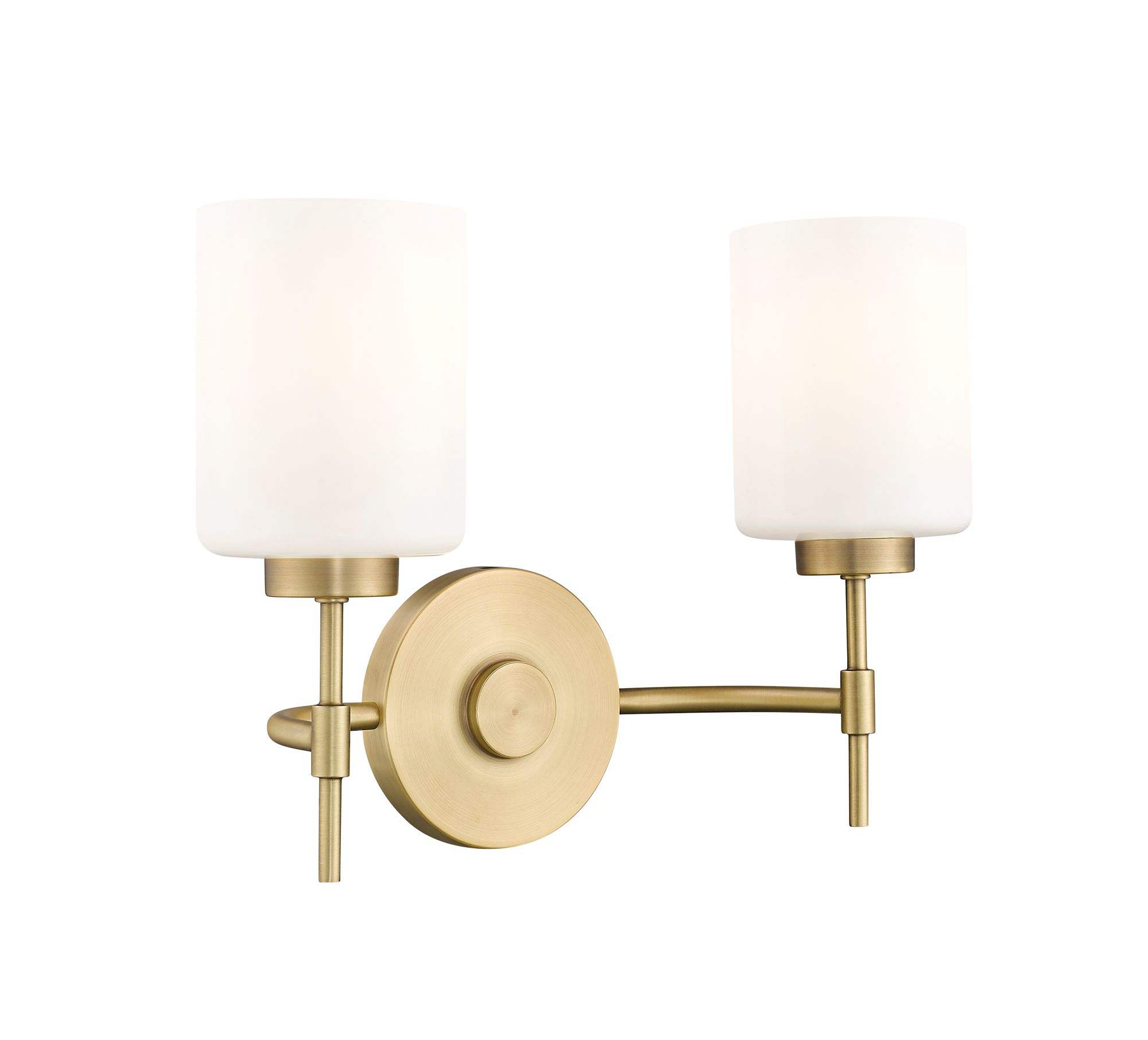 Image 2 Millennium Keylee 15.5" Vintage Brass Vanity Light with Glass Shade more views