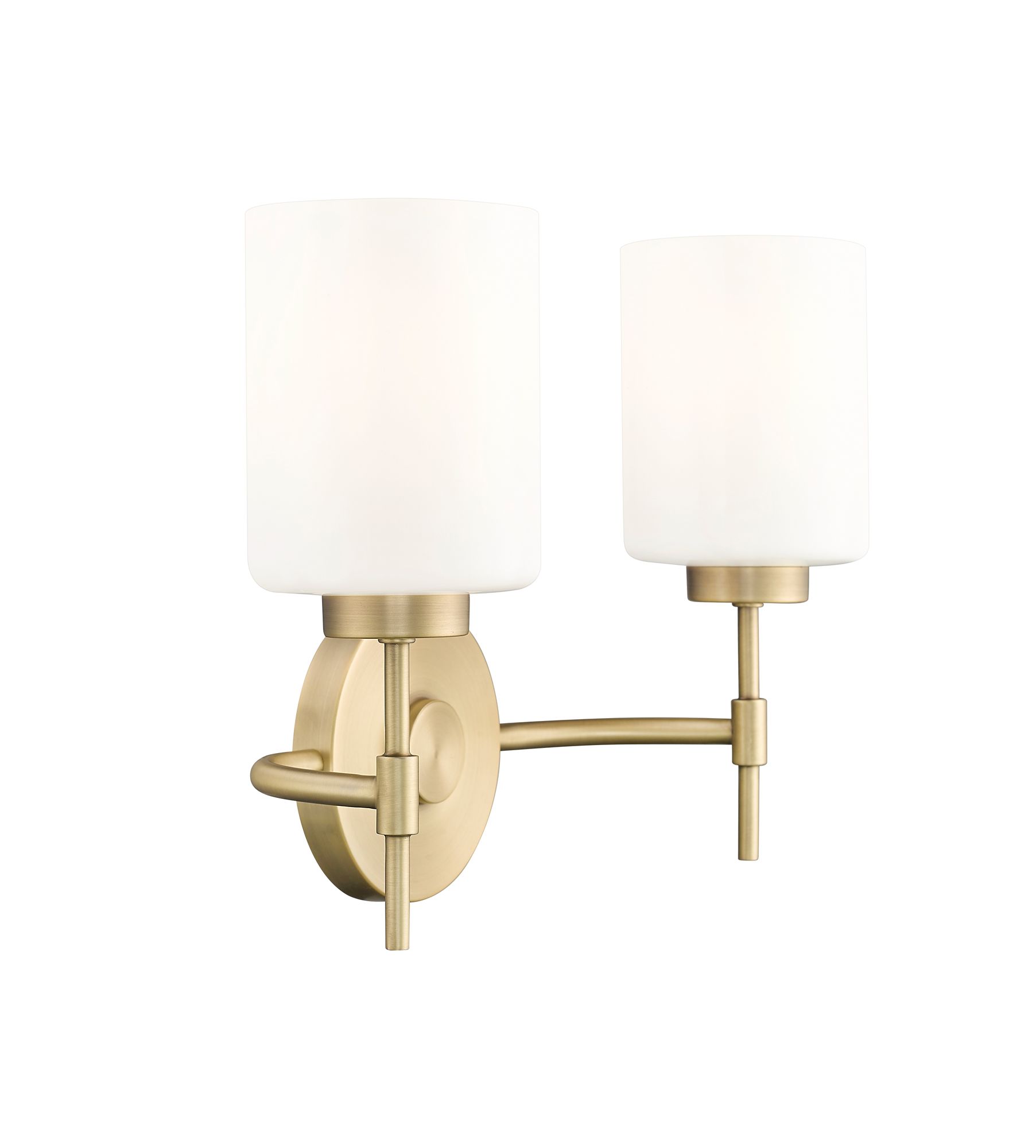 Image 4 Millennium Keylee 15.5" Vintage Brass Vanity Light with Glass Shade more views