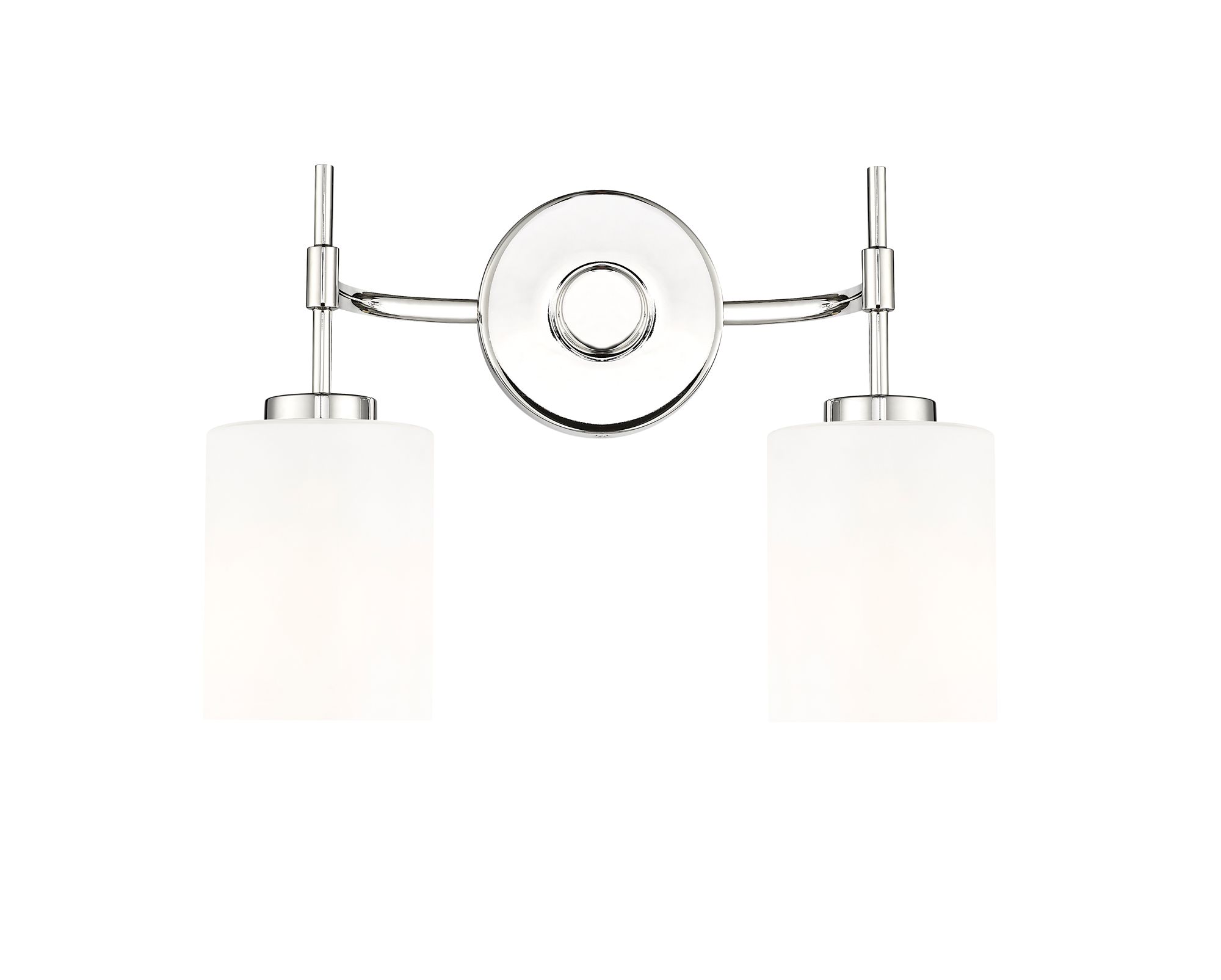 Image 3 Millennium Keylee 2-Light 15.5" Polished Nickel Vanity Light with Shade more views