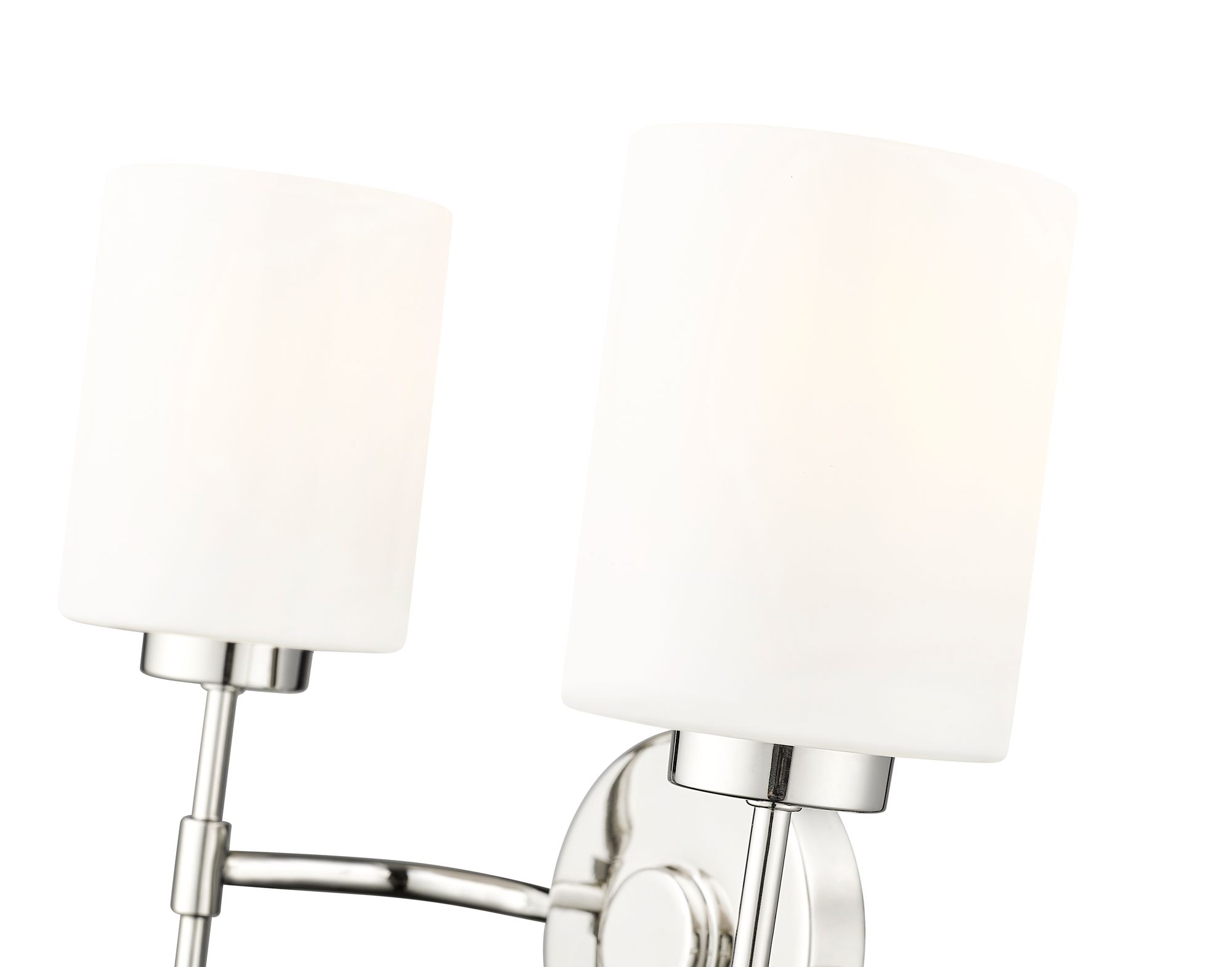 Image 6 Millennium Keylee 2-Light 15.5" Polished Nickel Vanity Light with Shade more views