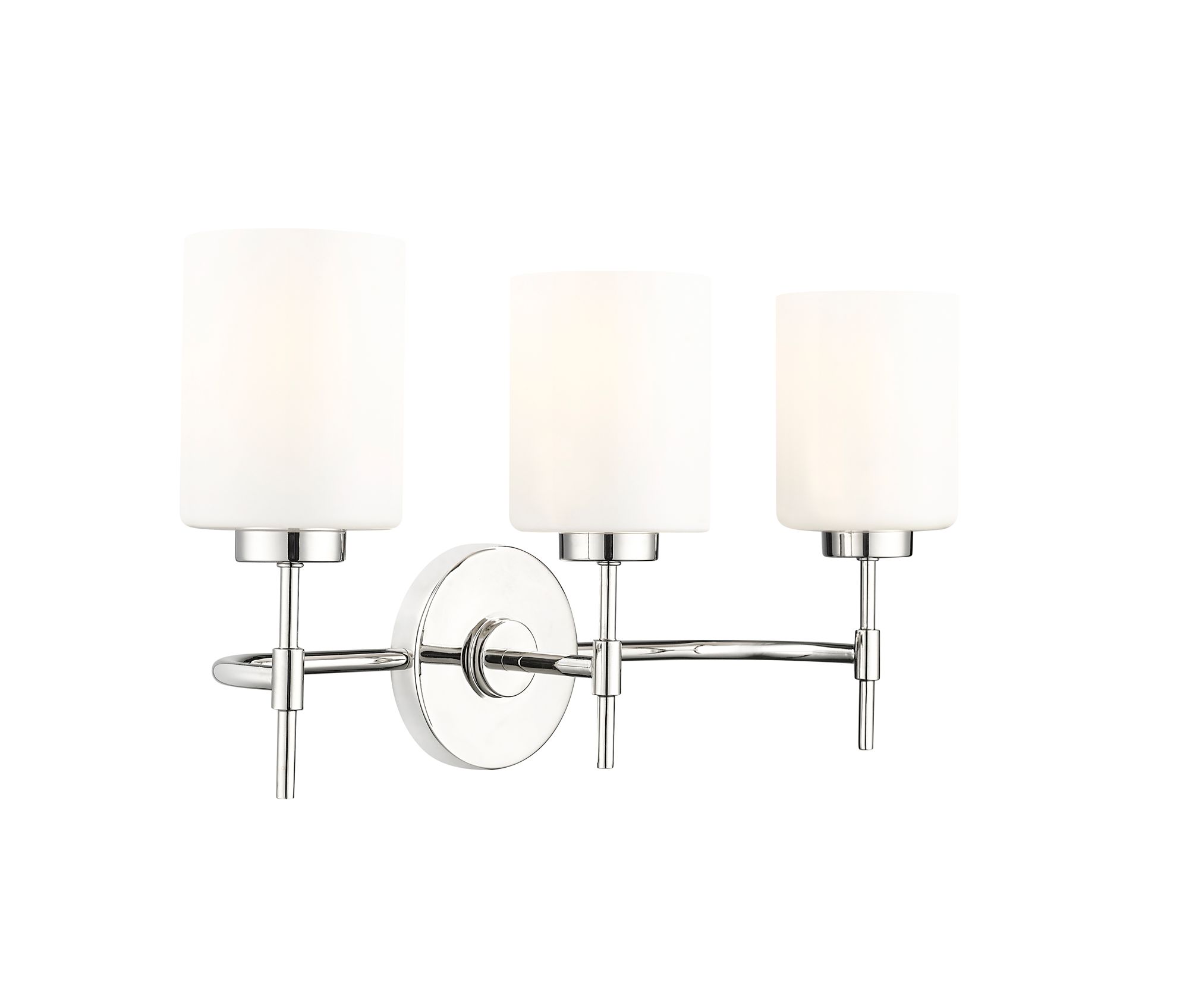 Image 2 Millennium Keylee 22" Polished Nickel Vanity Light with Glass Shade more views