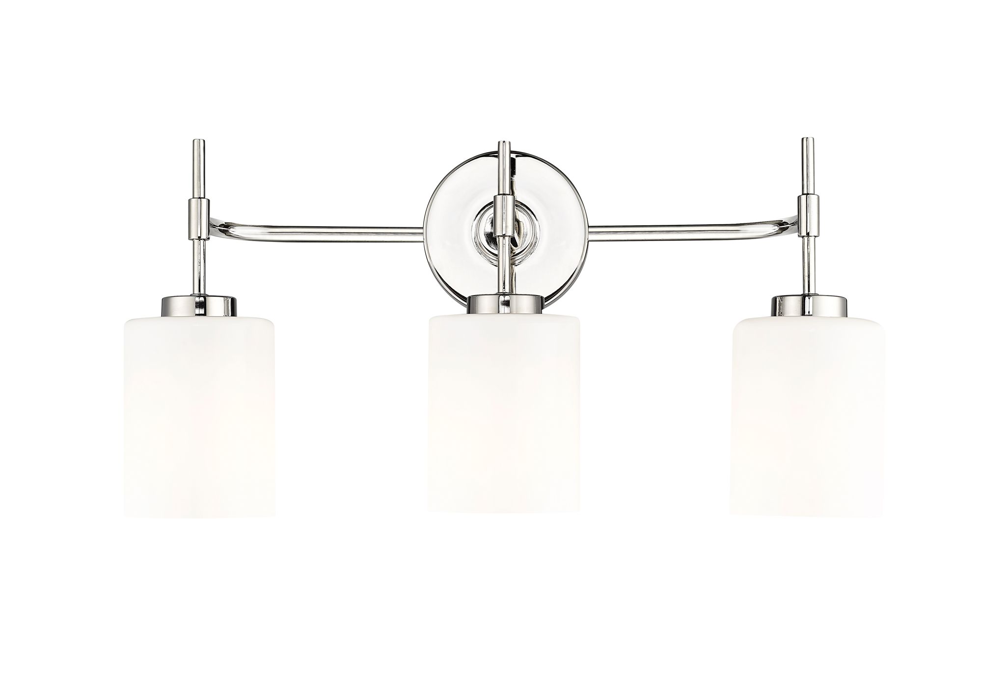 Image 3 Millennium Keylee 22" Polished Nickel Vanity Light with Glass Shade more views