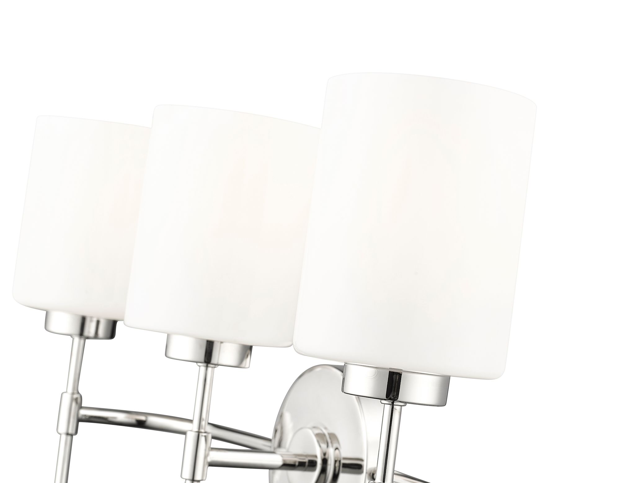 Image 7 Millennium Keylee 22" Polished Nickel Vanity Light with Glass Shade more views