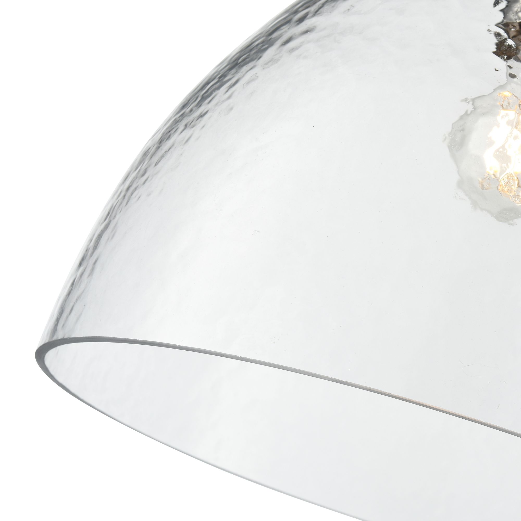 Image 5 Millennium Khrisa 1-Light 12.75" Polished Nickel Pendant with Glass Sh more views
