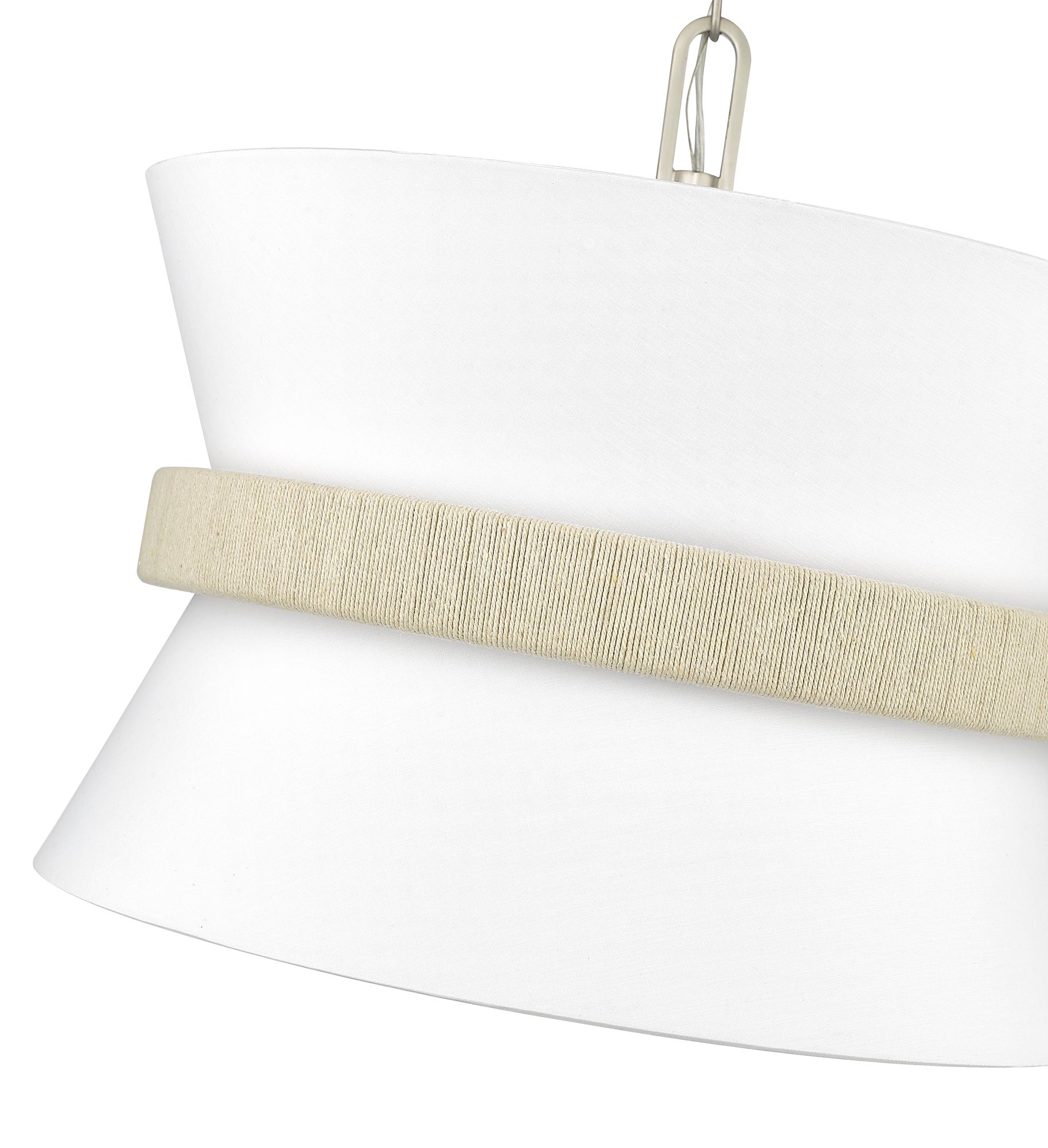 Image 6 Millennium Kimbry 3-Light 16.1" Brushed Nickel Pendant with Fabric Shade more views