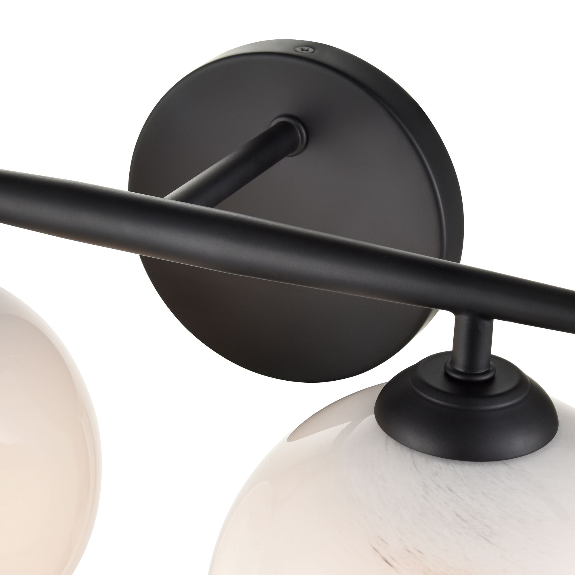 Image 6 Millennium Kimorra 2-Light 15.25" Matte Black Vanity Light with Glass Shade more views