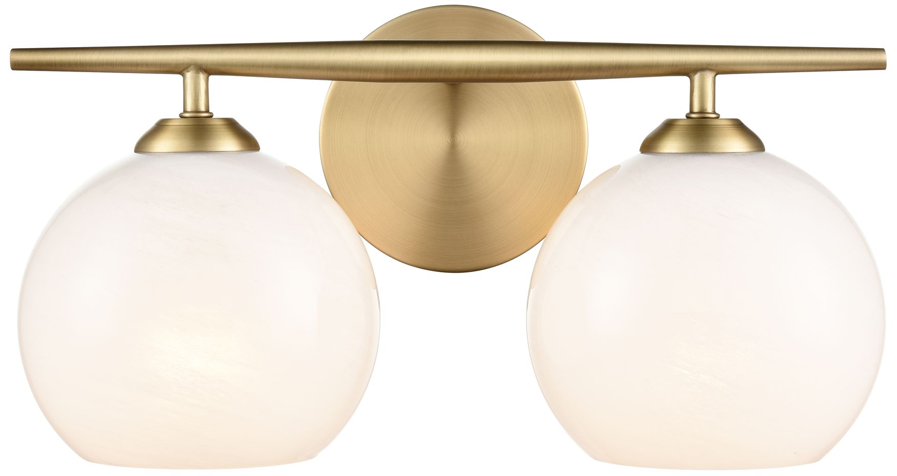Millennium Kimorra 2-Light 15.25" Vintage Brass Vanity Light with Shade