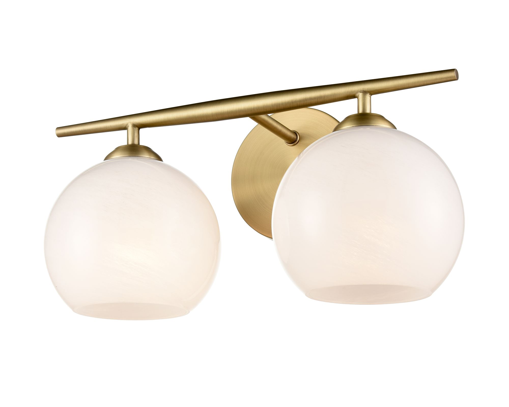 Image 3 Millennium Kimorra 2-Light 15.25" Vintage Brass Vanity Light with Shade more views