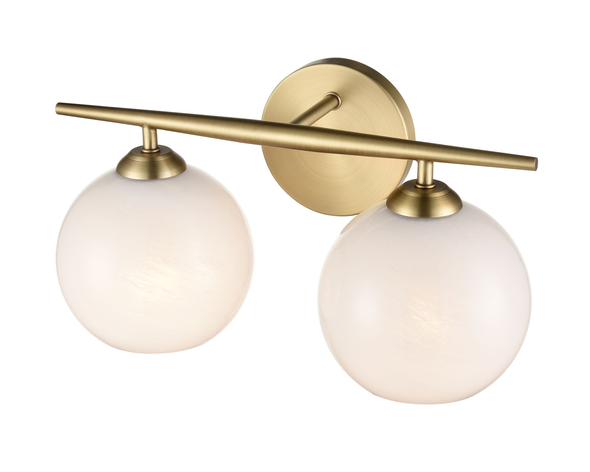 Image 4 Millennium Kimorra 2-Light 15.25" Vintage Brass Vanity Light with Shade more views