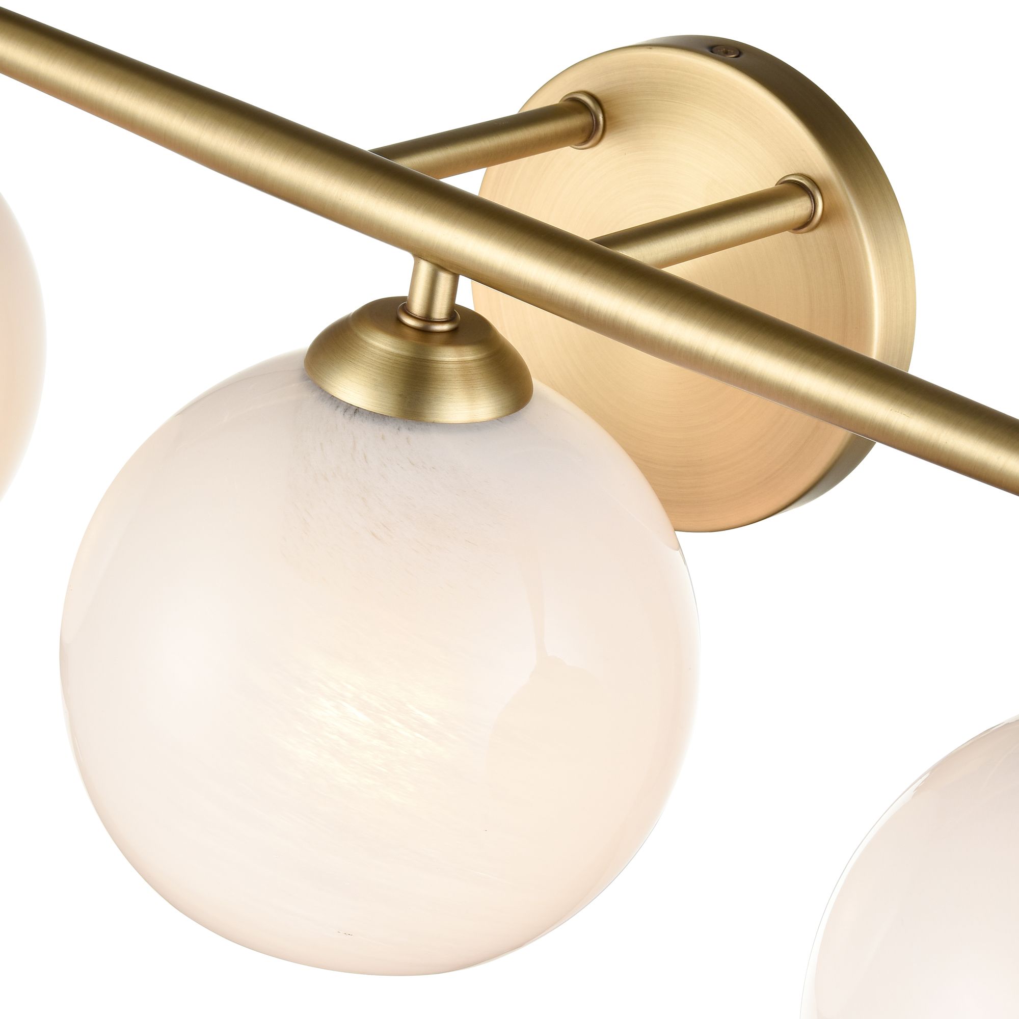 Image 6 Millennium Kimorra 3-Light 24" Vintage Brass Vanity Light with Glass Shade more views