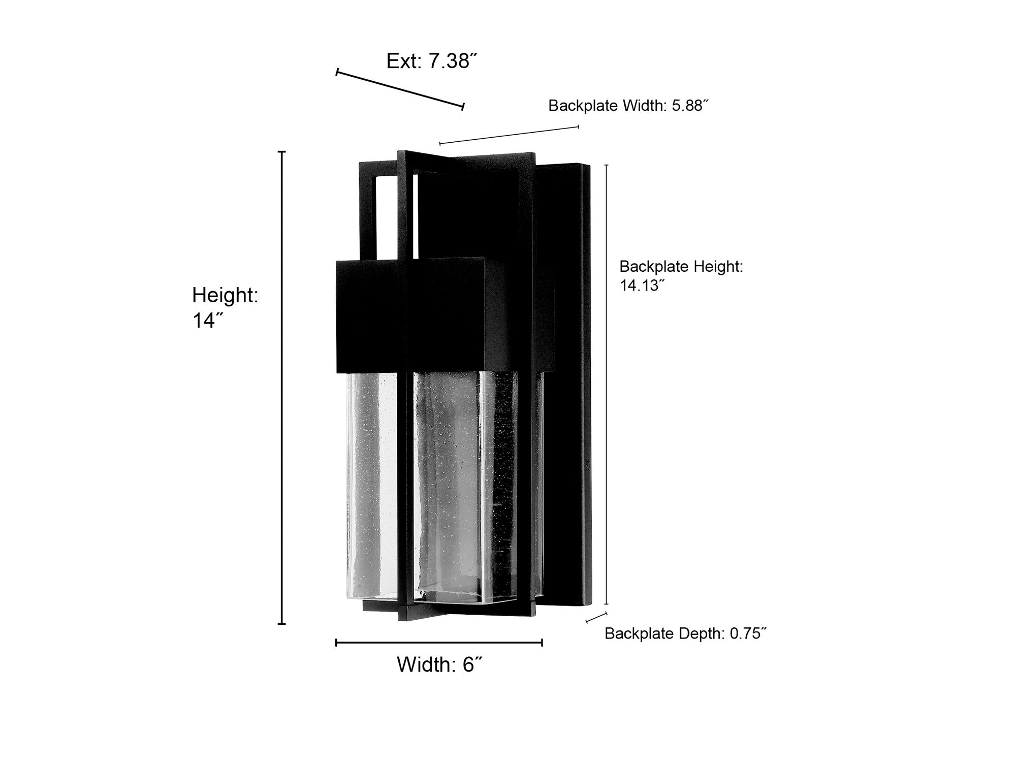 Image 6 Millennium Kingler Integrated LED Outdoor Wall Sconce in Black more views