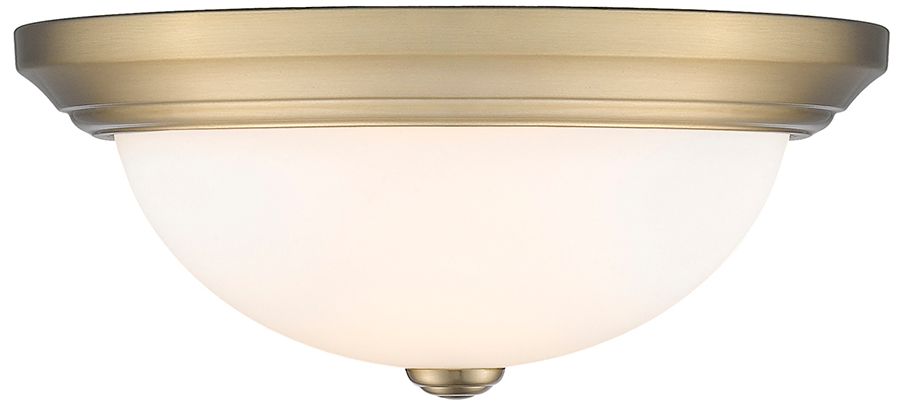 Millennium Kipson 2-Light 13" Modern Gold Flush Mount with Glass Shade