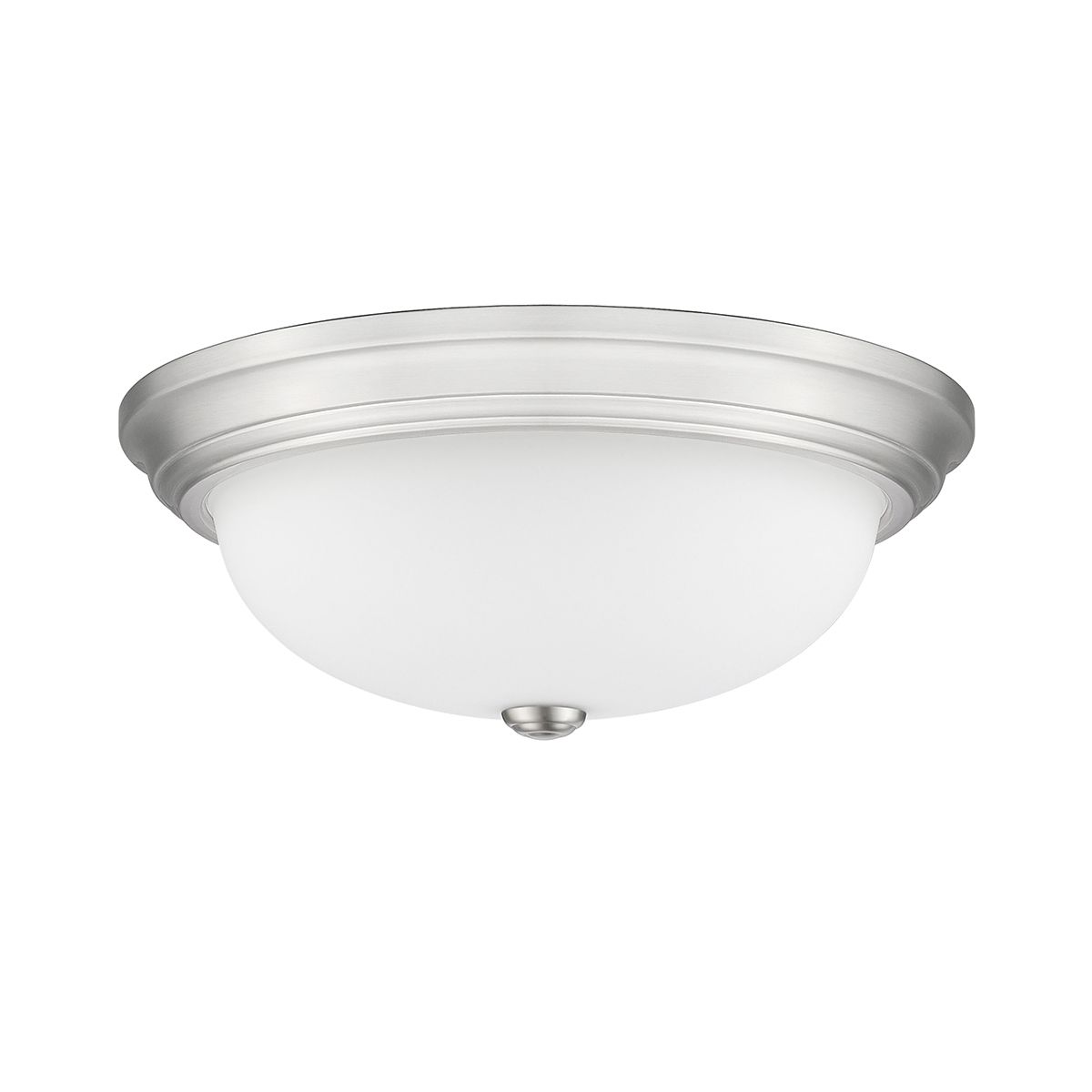 Image 2 Millennium Kipson 3-Light 15" Brushed Nickel Flush Mount with Glass Shade more views