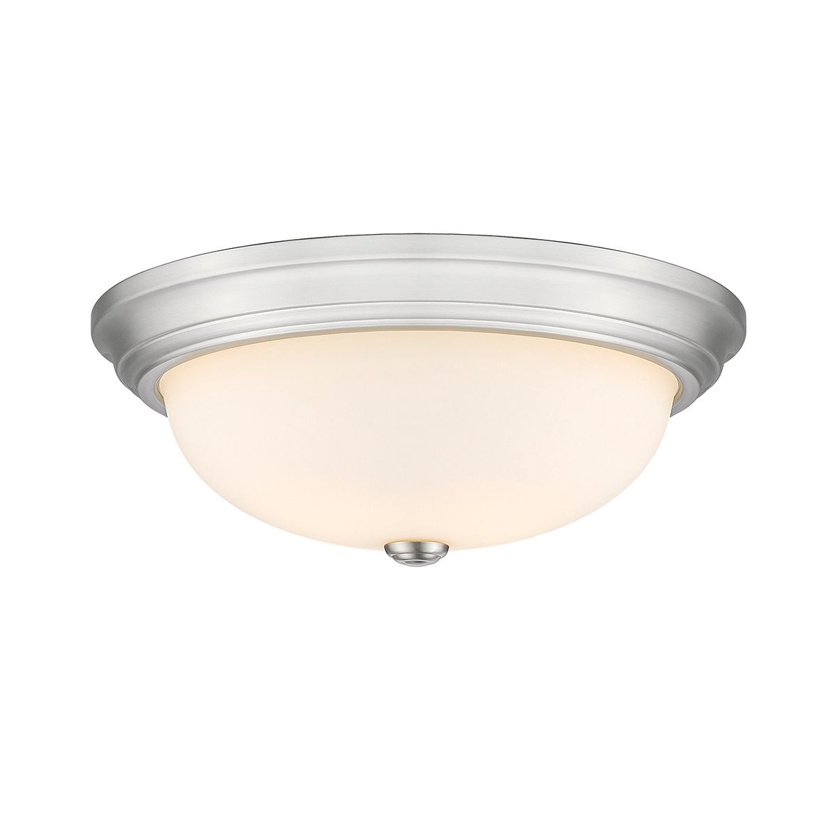Image 3 Millennium Kipson 3-Light 15" Brushed Nickel Flush Mount with Glass Shade more views