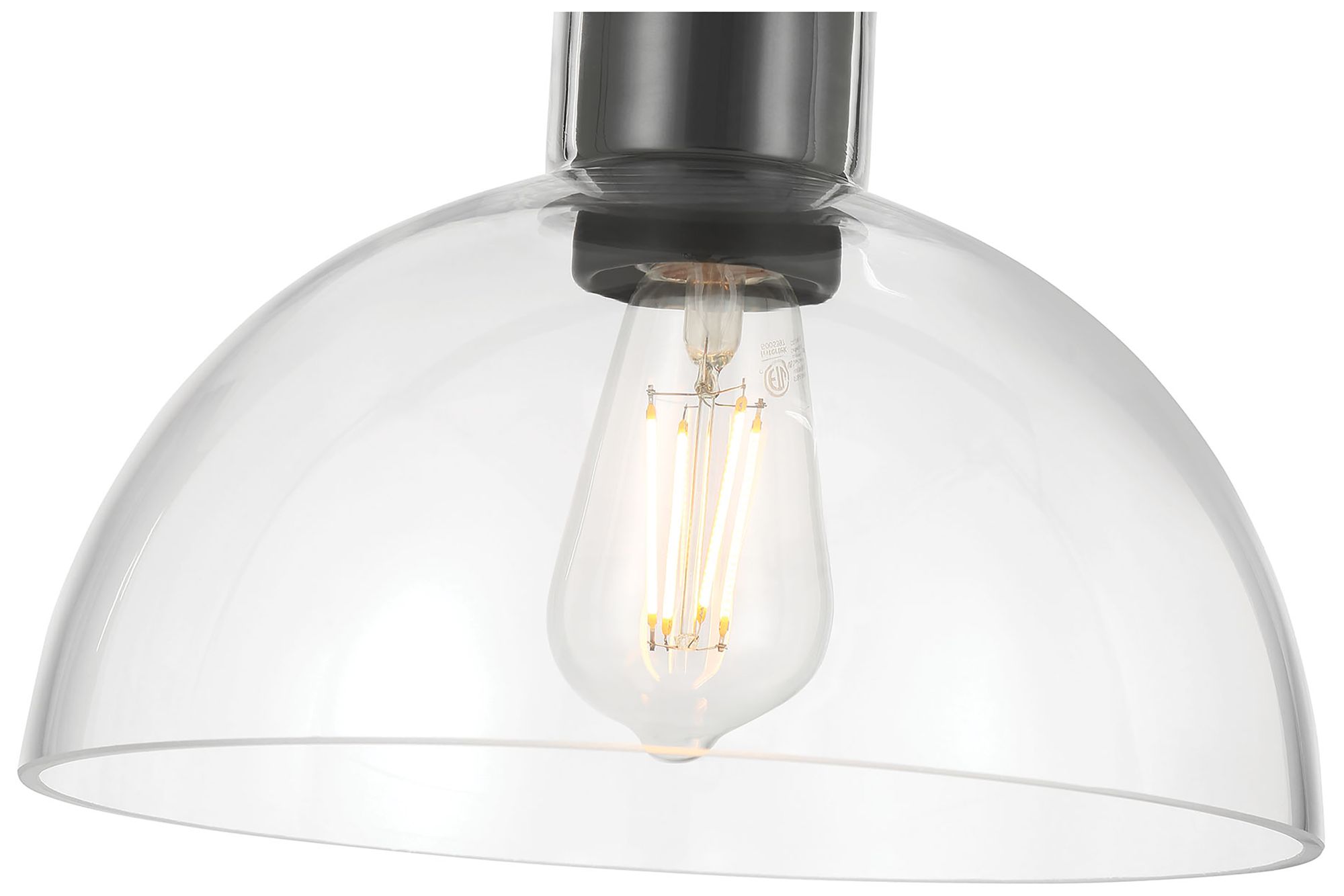 Image 5 Millennium Knightsdale 1-Light 10" Matte Black Semi-Flush with Glass Shade more views
