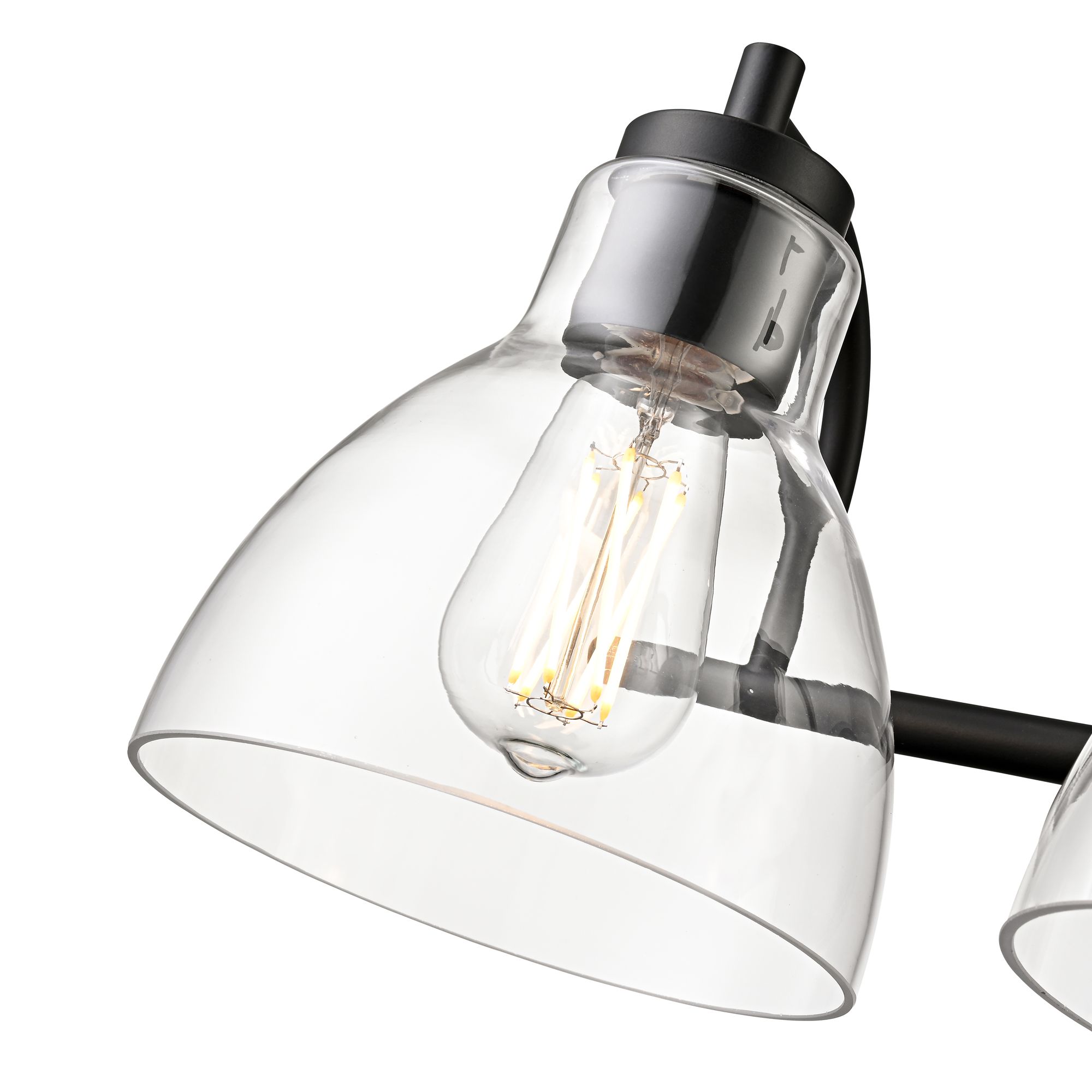 Millennium Knightsdale 3-Light 25.25" Matte Black Vanity Light with Shade