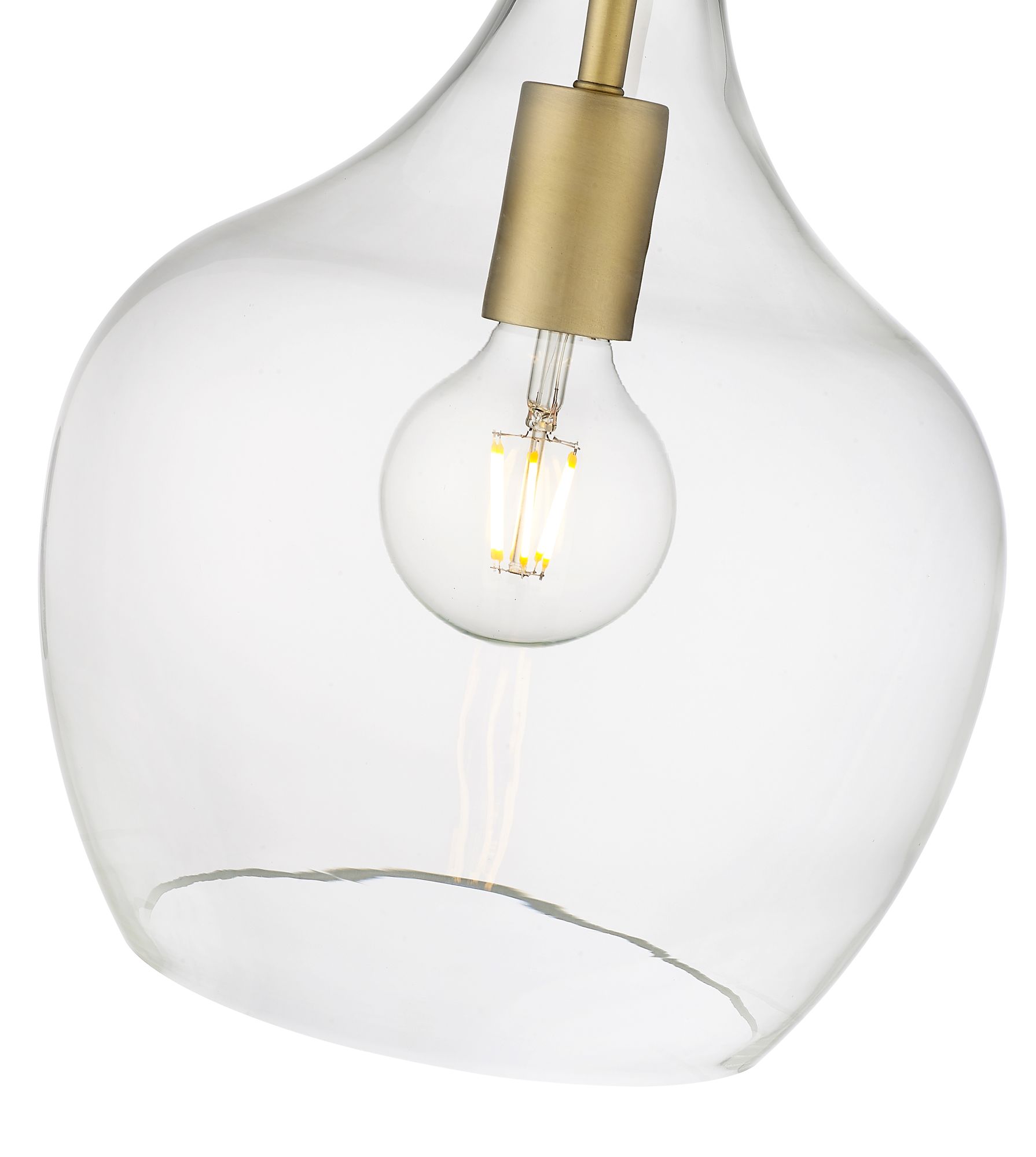 Millennium Lamara 1-Light 10" Vintage Brass Pendant with Glass Shade