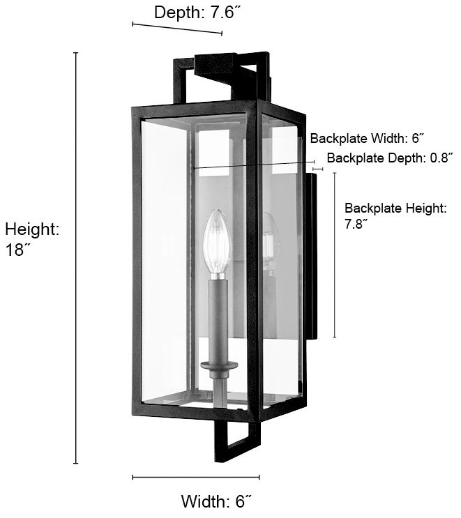 Image 7 Millennium Lamont 1-Light 18" Textured Black Outdoor Wall Sconce with Shade more views