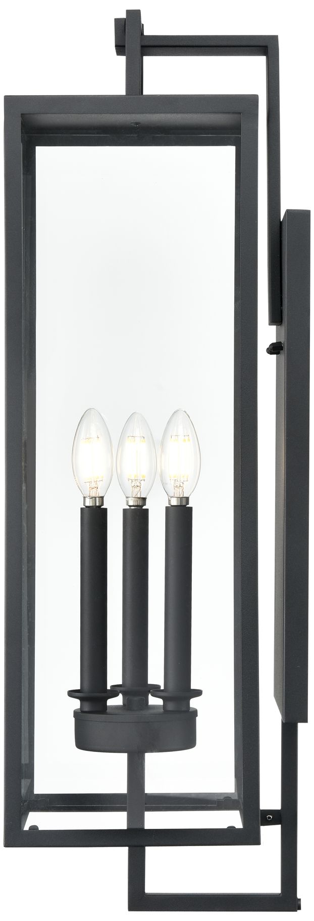 Image 4 Millennium Lamont 3-Light 28.5" Textured Black Outdoor Wall Sconce more views