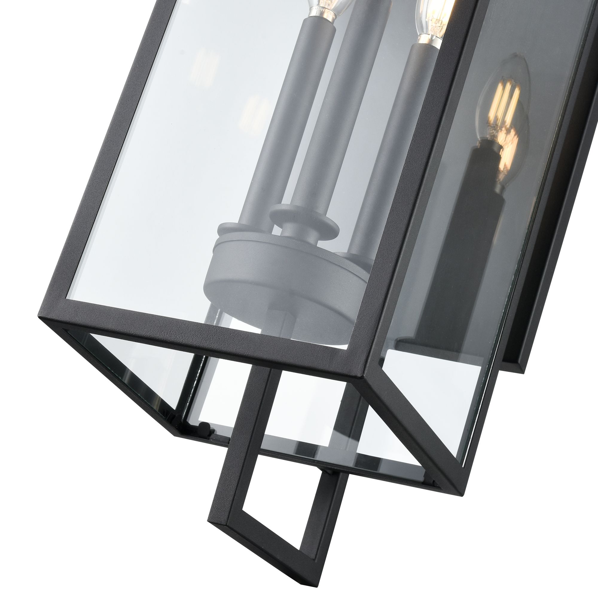 Image 5 Millennium Lamont 3-Light 28.5" Textured Black Outdoor Wall Sconce more views
