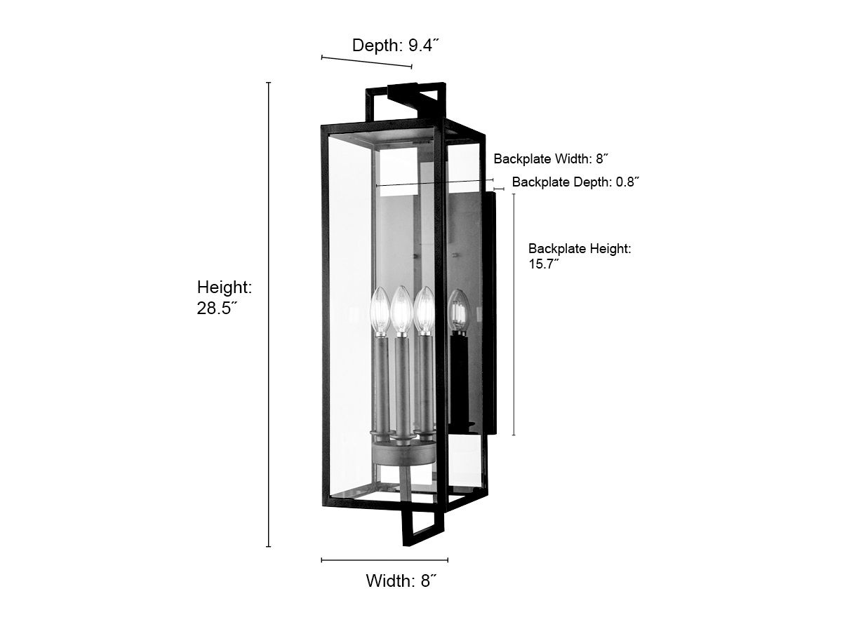 Image 7 Millennium Lamont 3-Light 28.5" Textured Black Outdoor Wall Sconce more views