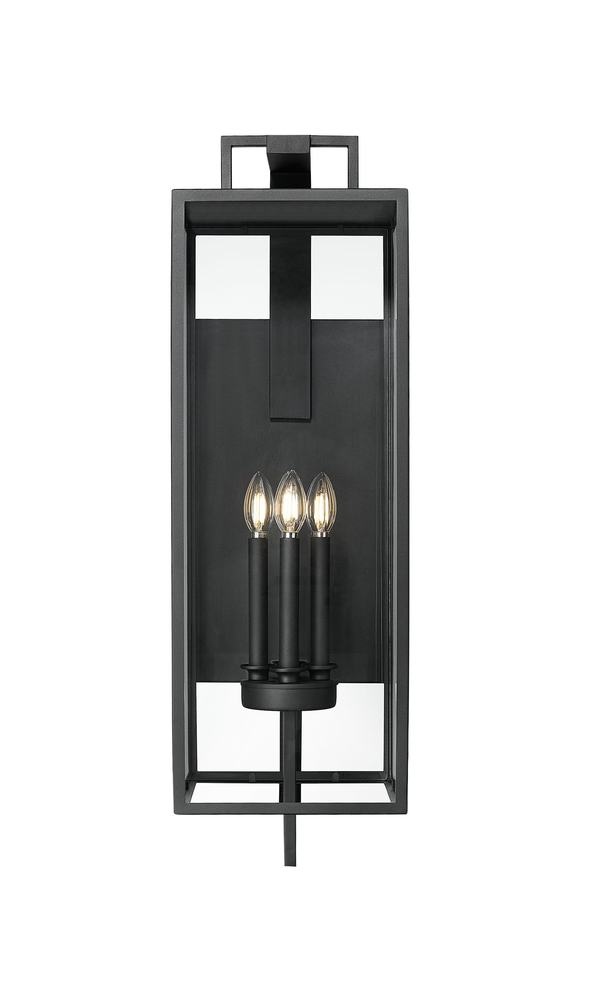 Image 3 Millennium Lamont 34" Textured Black Outdoor Wall Sconce with Shade more views