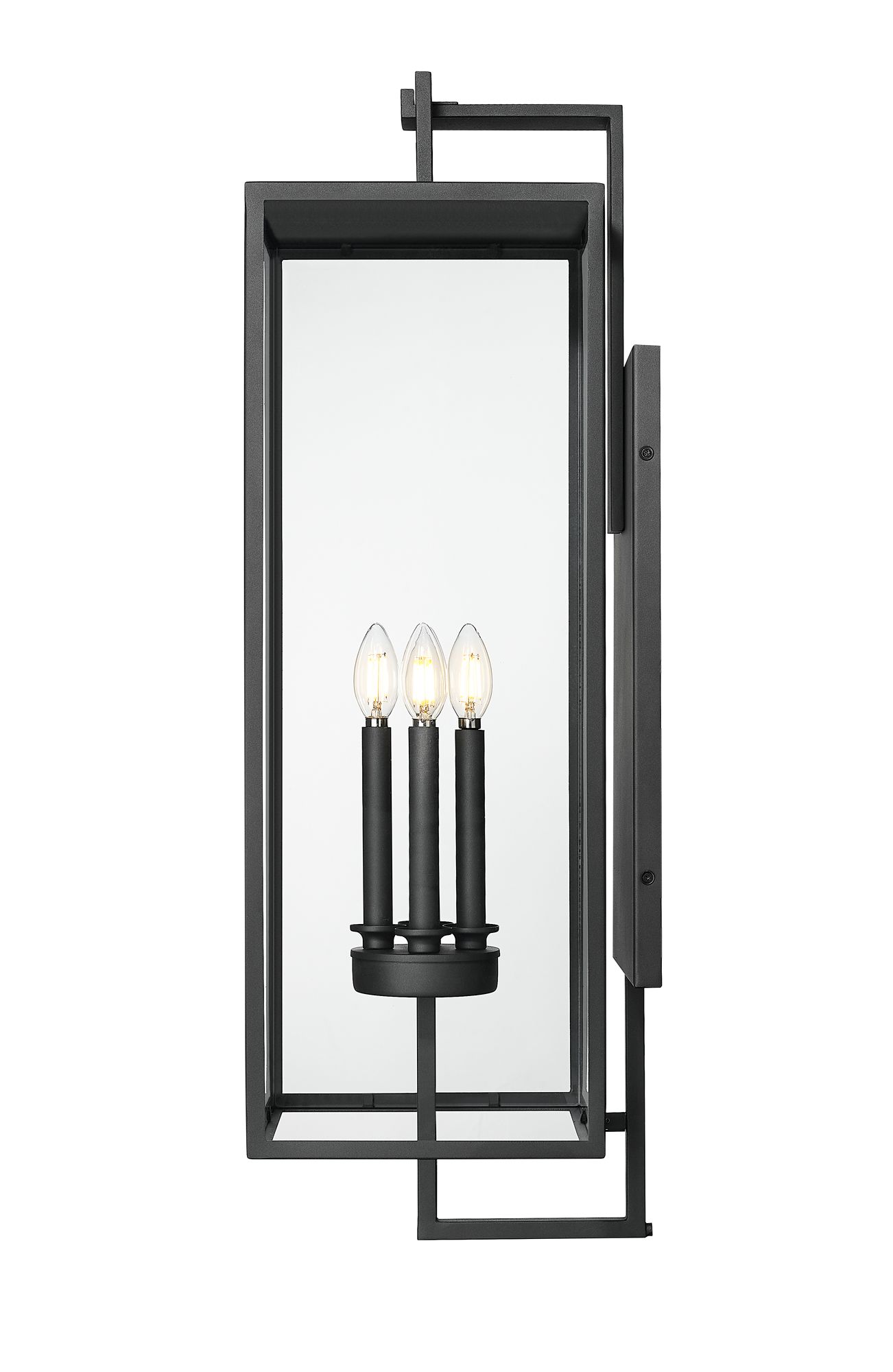 Image 4 Millennium Lamont 34" Textured Black Outdoor Wall Sconce with Shade more views