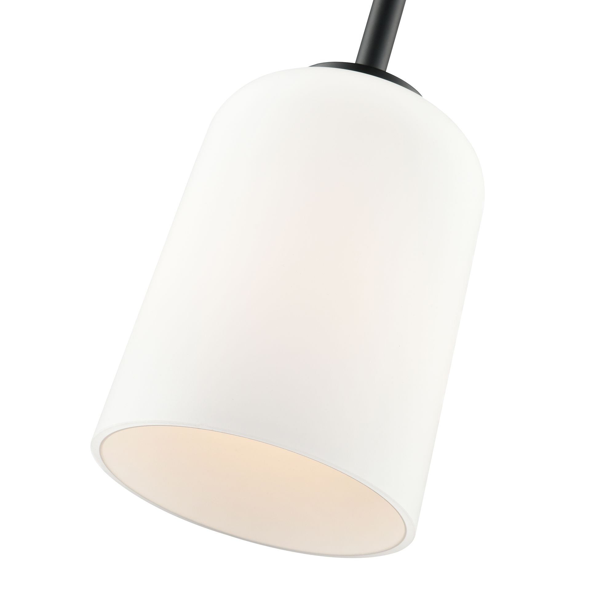 Image 3 Millennium Laphia 1-Light 5" Matte Black Pendant with Glass Shade more views