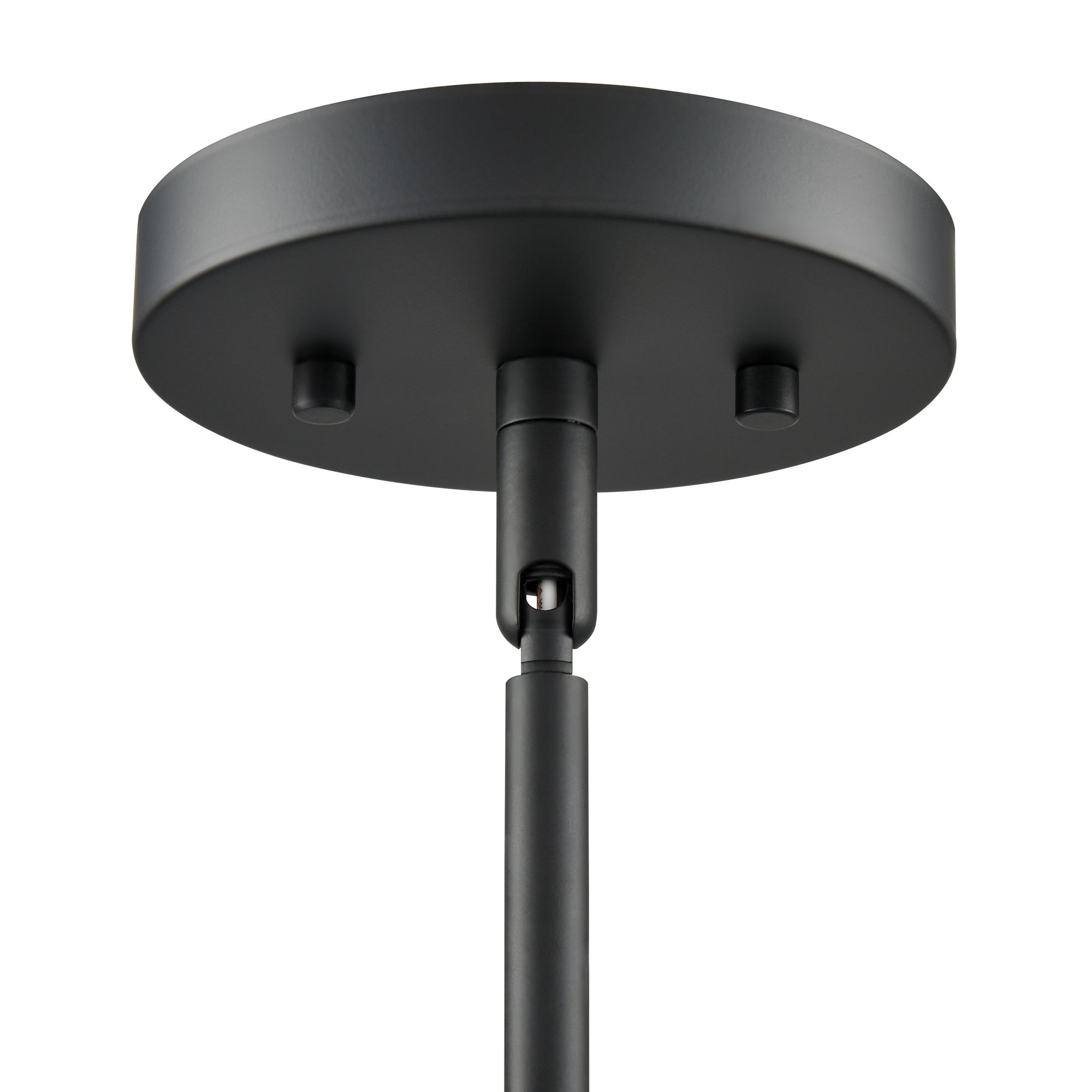Image 6 Millennium Laphia 1-Light 5" Matte Black Pendant with Glass Shade more views