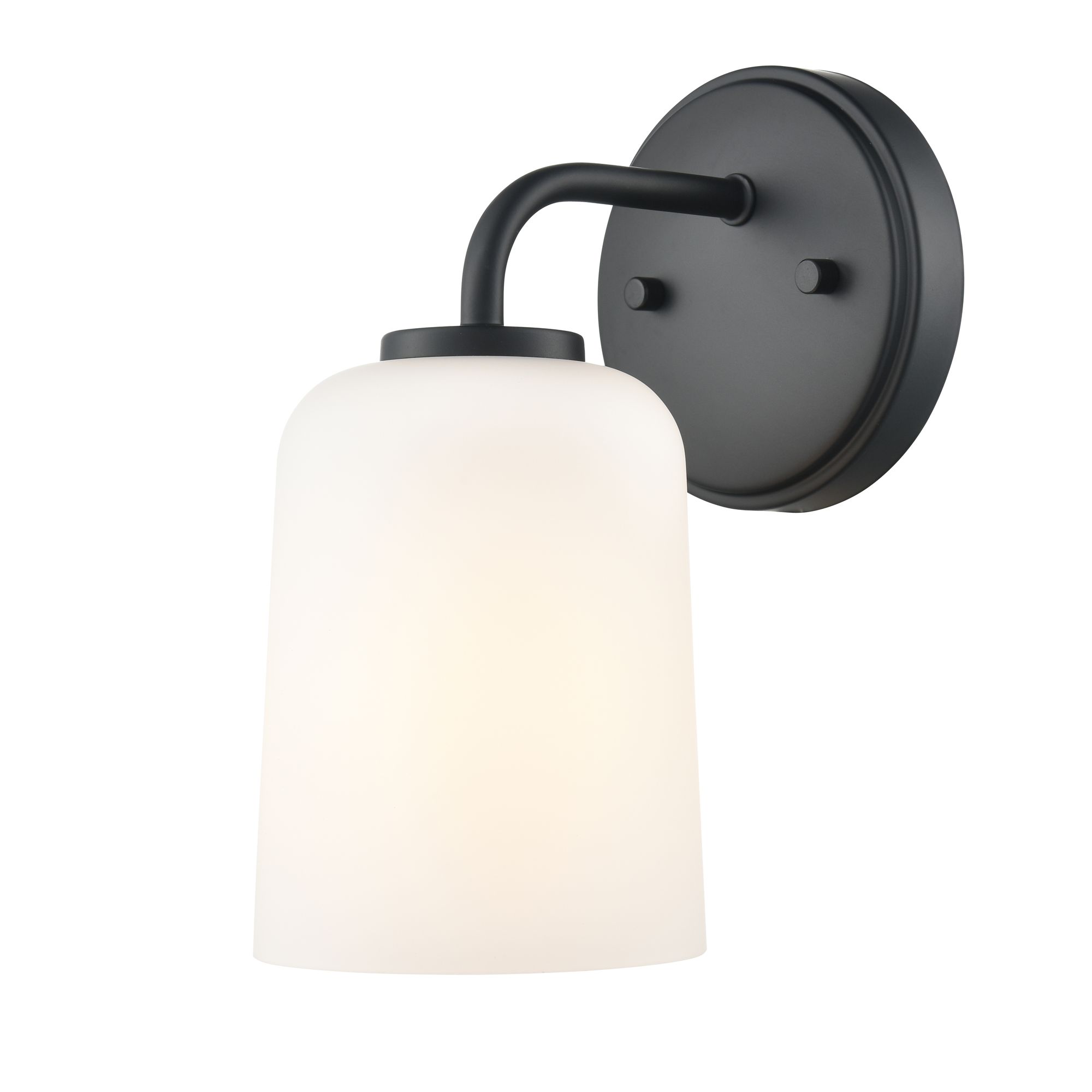 Image 2 Millennium Laphia 1-Light 5" Matte Black Wall Sconce with Glass Shade more views