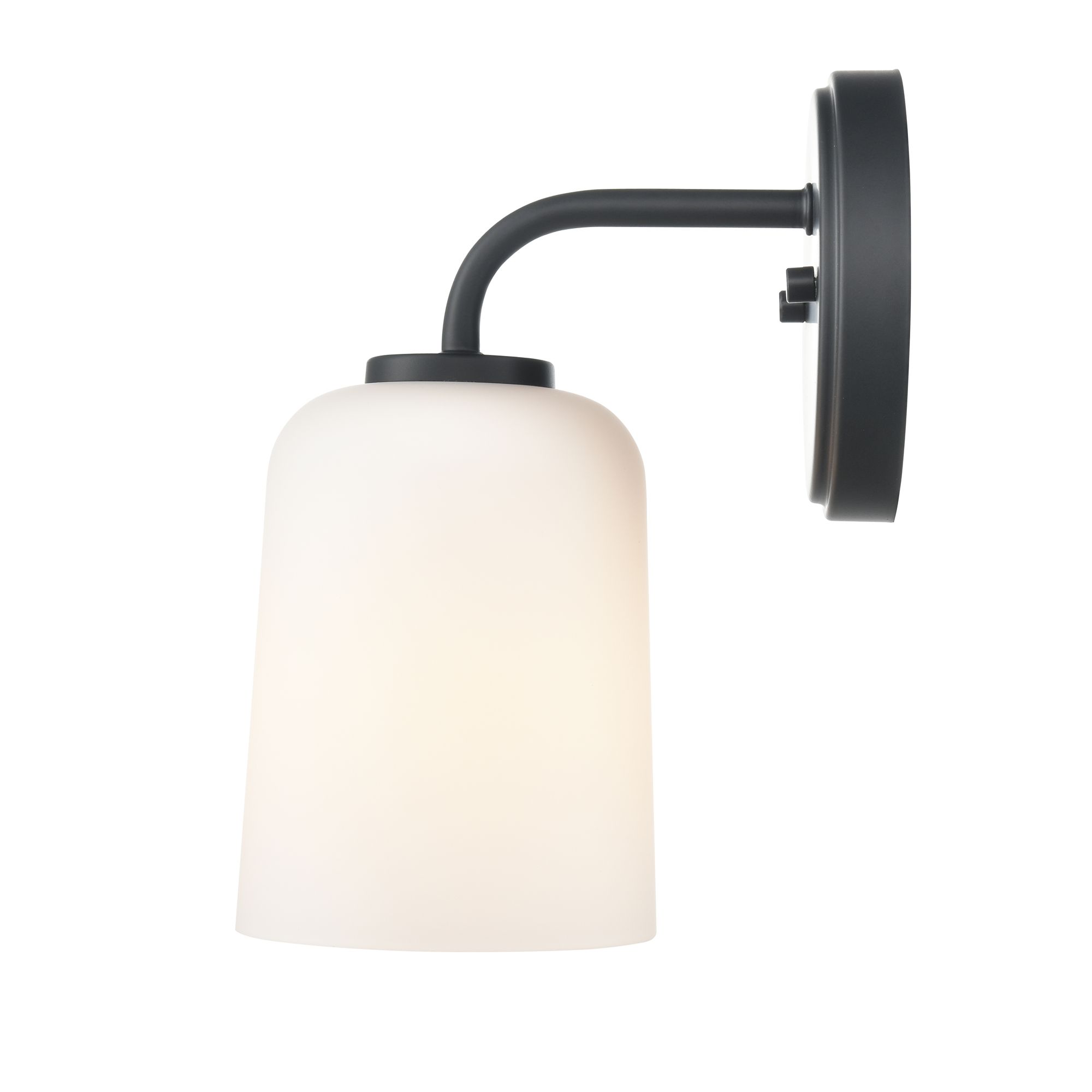 Image 4 Millennium Laphia 1-Light 5" Matte Black Wall Sconce with Glass Shade more views