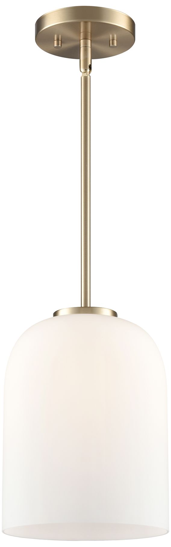 Millennium Laphia 1-Light 8" Modern Gold Pendant with Glass Shade