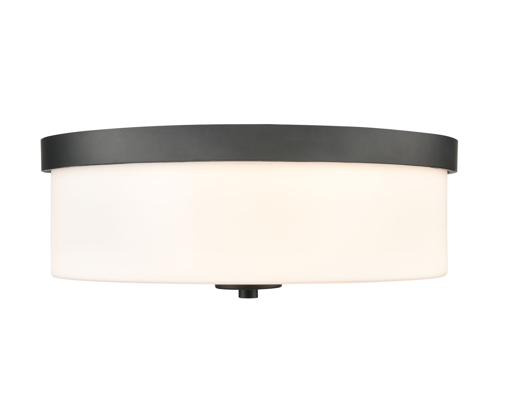 Image 2 Millennium Laphia 2-Light 13.25" Matte Black Flush Mount with Glass Sh more views