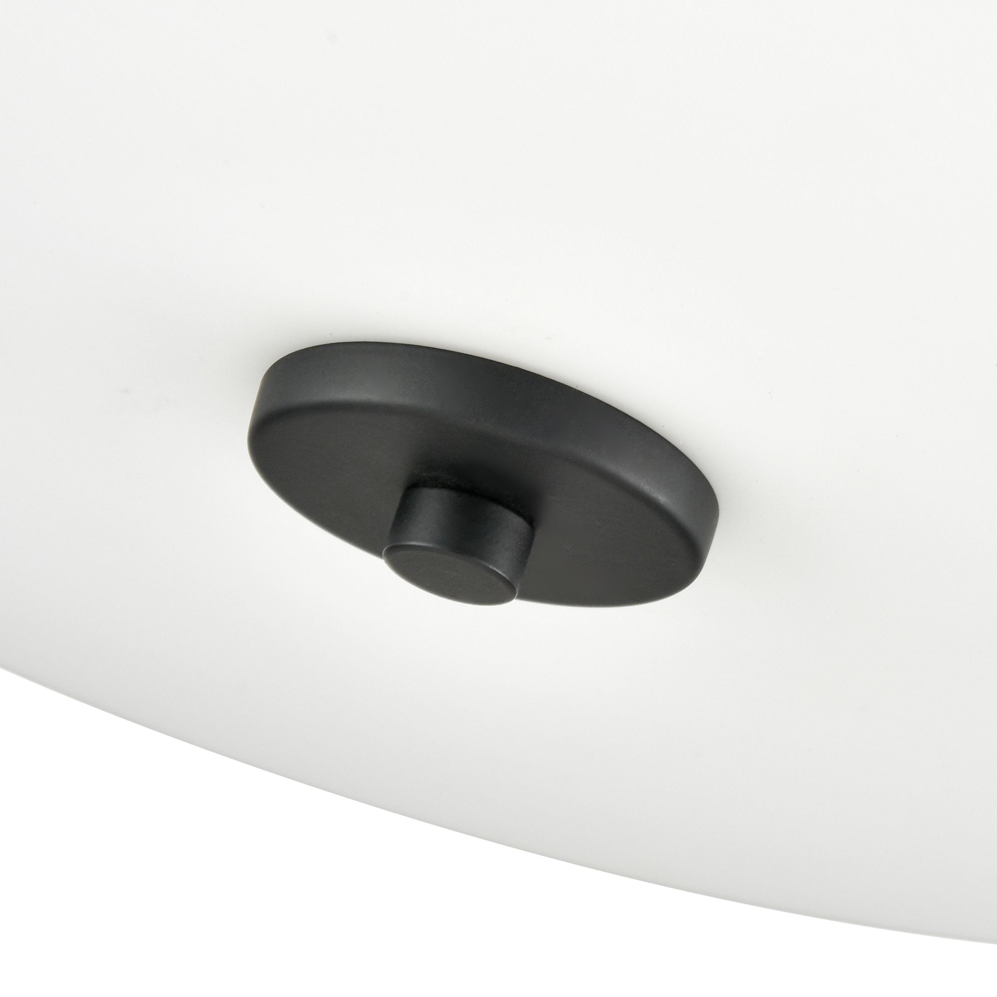 Image 4 Millennium Laphia 2-Light 13.25" Matte Black Flush Mount with Glass Sh more views