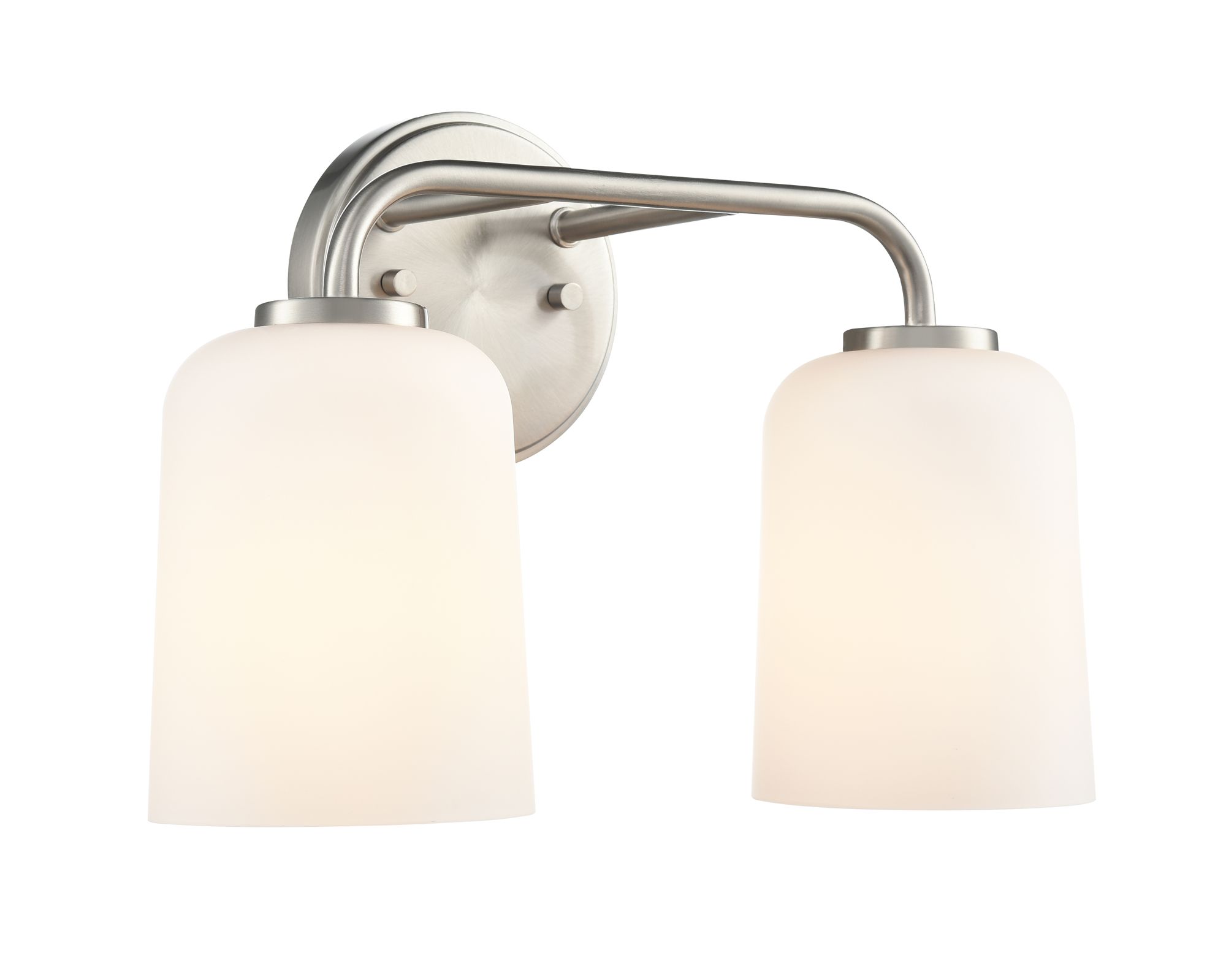 Image 2 Millennium Laphia 2-Light 14" Brushed Nickel Vanity Light with Glass Shade more views