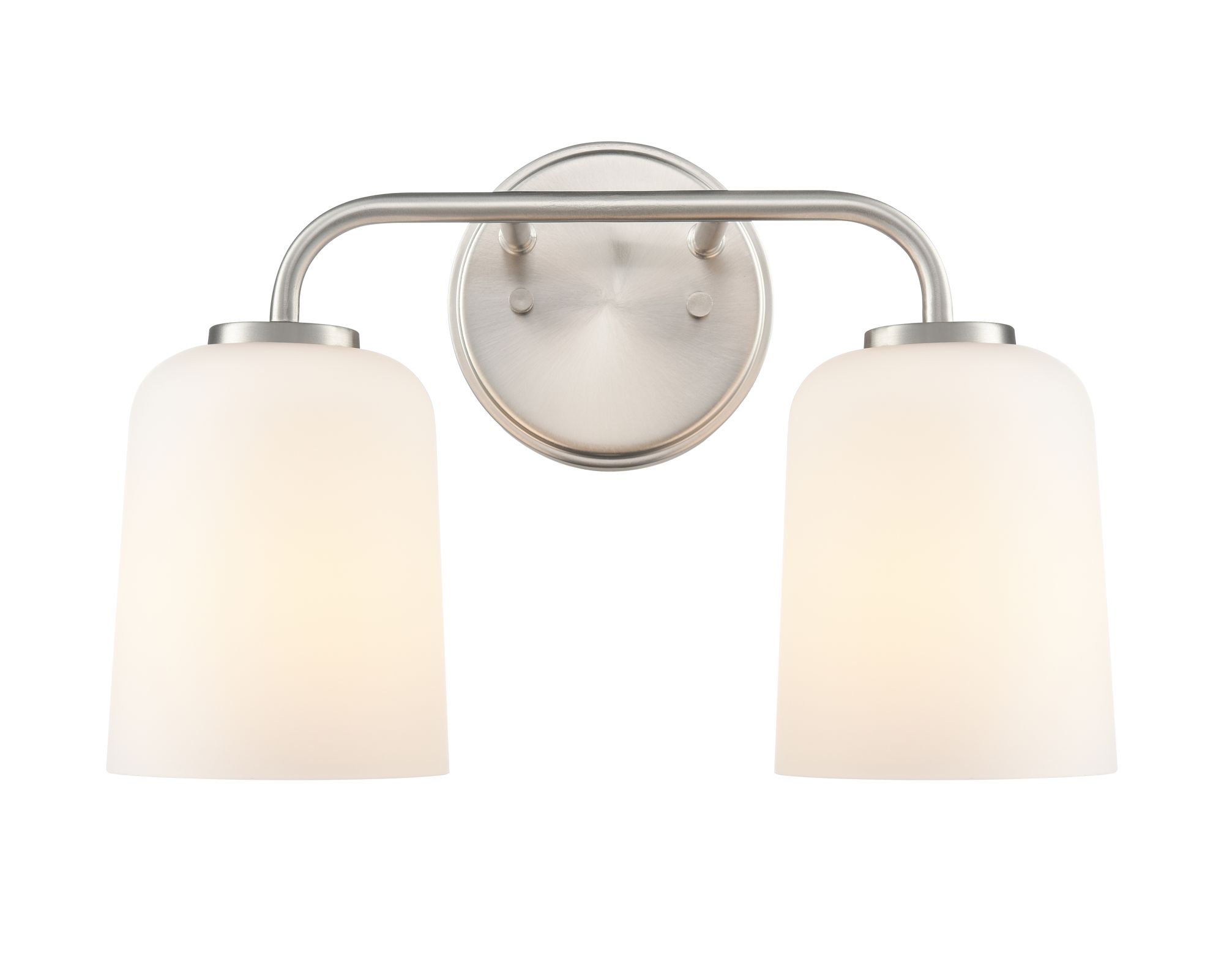Image 3 Millennium Laphia 2-Light 14" Brushed Nickel Vanity Light with Glass Shade more views
