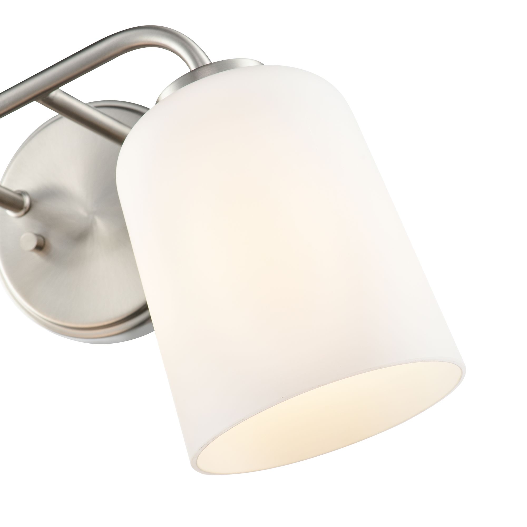 Image 6 Millennium Laphia 2-Light 14" Brushed Nickel Vanity Light with Glass Shade more views