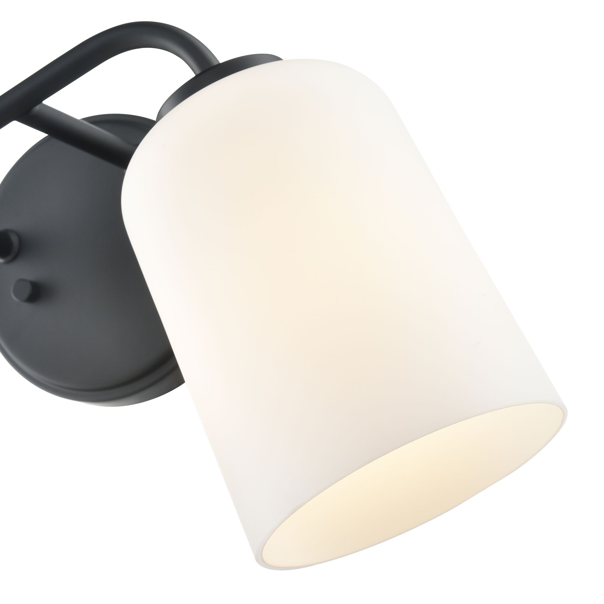 Image 6 Millennium Laphia 2-Light 14" Matte Black Vanity Light with Glass Shade more views
