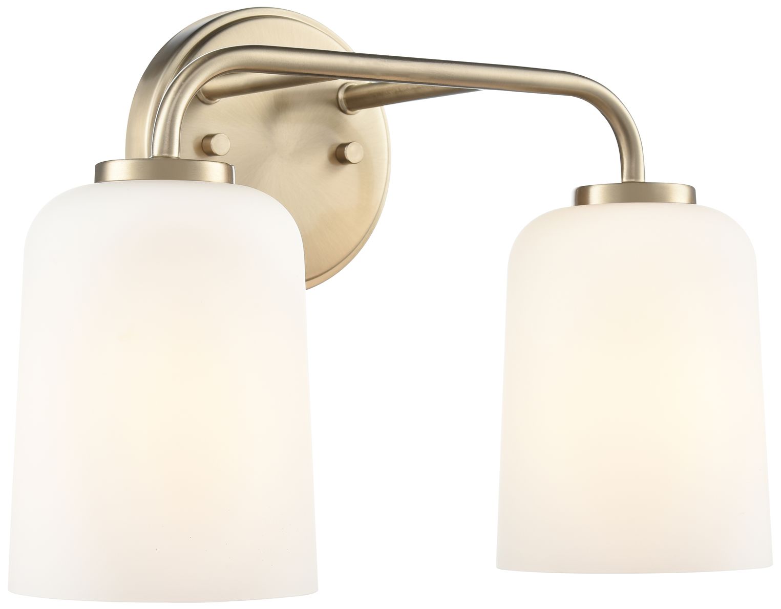Millennium Laphia 2-Light 14" Modern Gold Vanity Light with Glass Shade