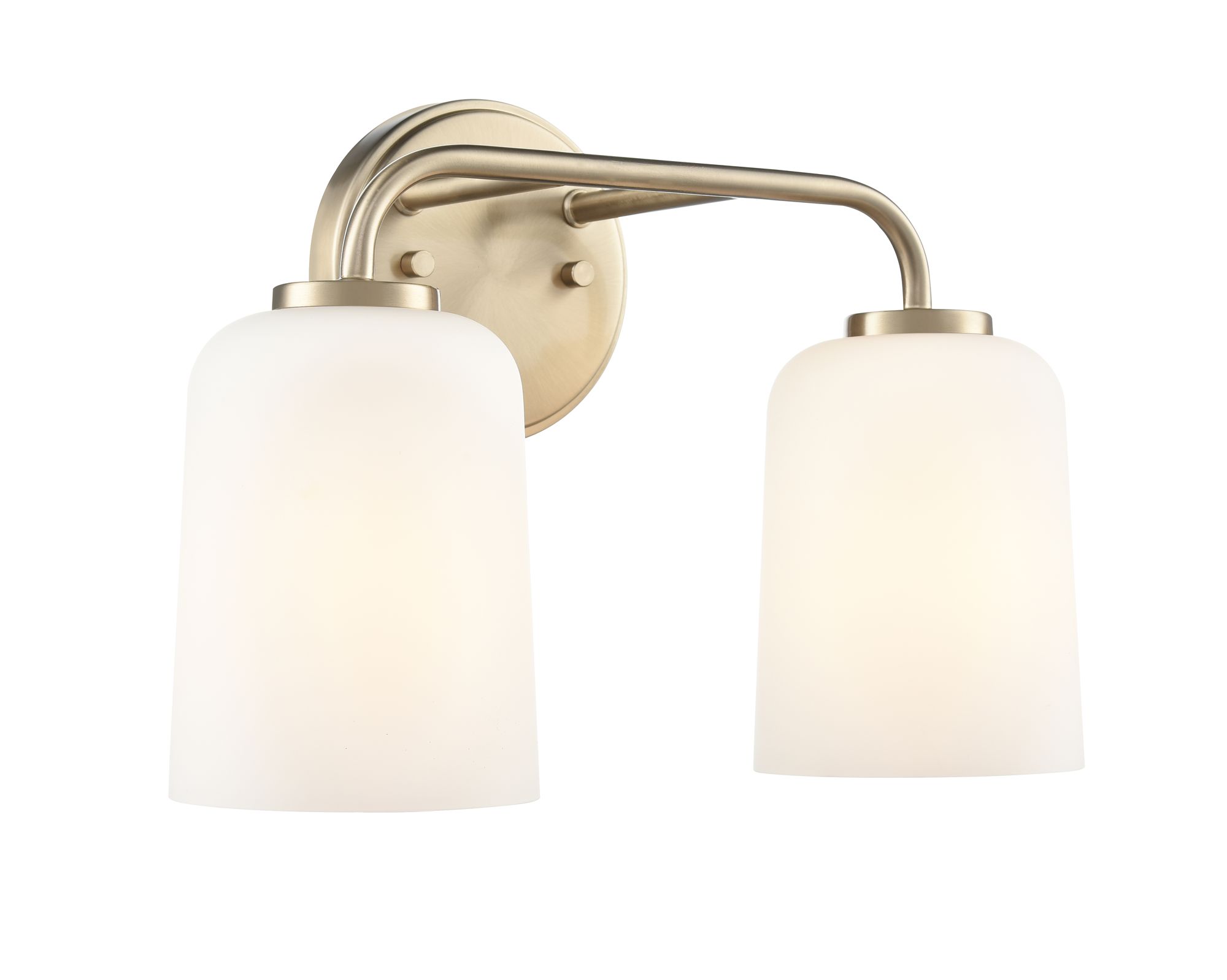 Image 2 Millennium Laphia 2-Light 14" Modern Gold Vanity Light with Glass Shade more views