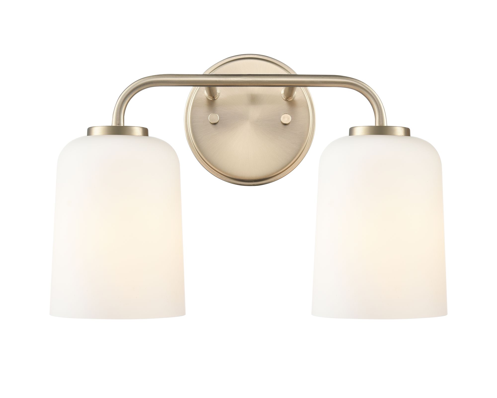 Image 3 Millennium Laphia 2-Light 14" Modern Gold Vanity Light with Glass Shade more views