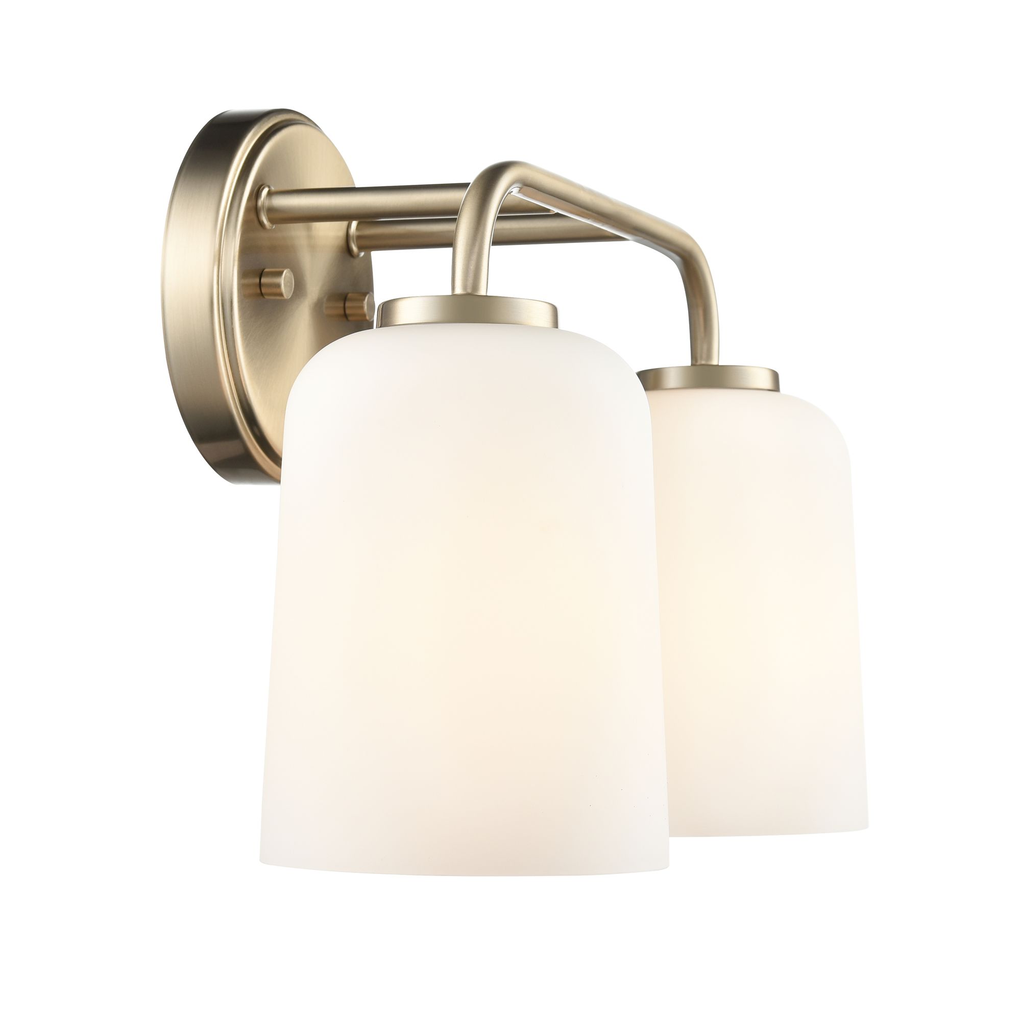 Image 4 Millennium Laphia 2-Light 14" Modern Gold Vanity Light with Glass Shade more views