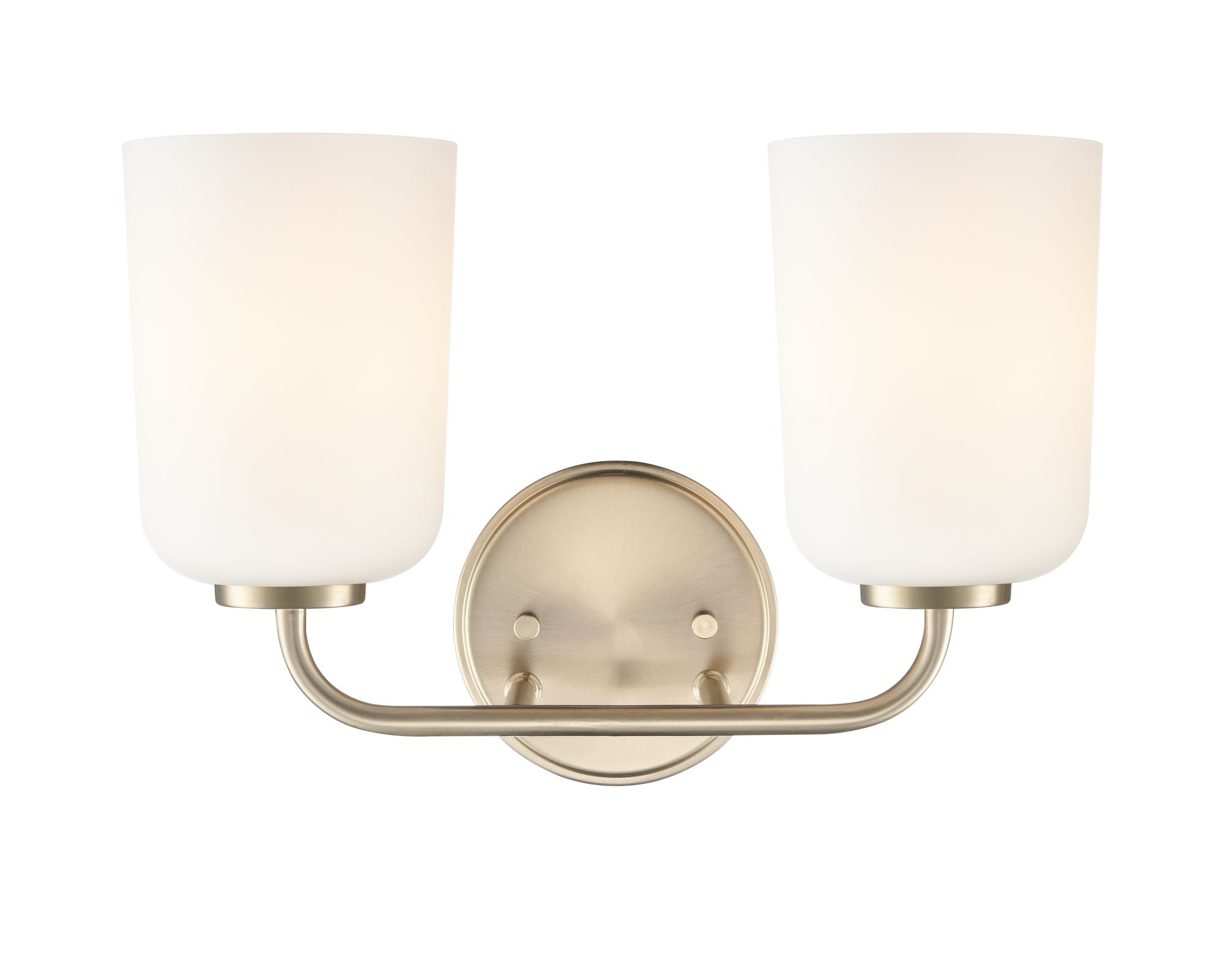 Image 5 Millennium Laphia 2-Light 14" Modern Gold Vanity Light with Glass Shade more views