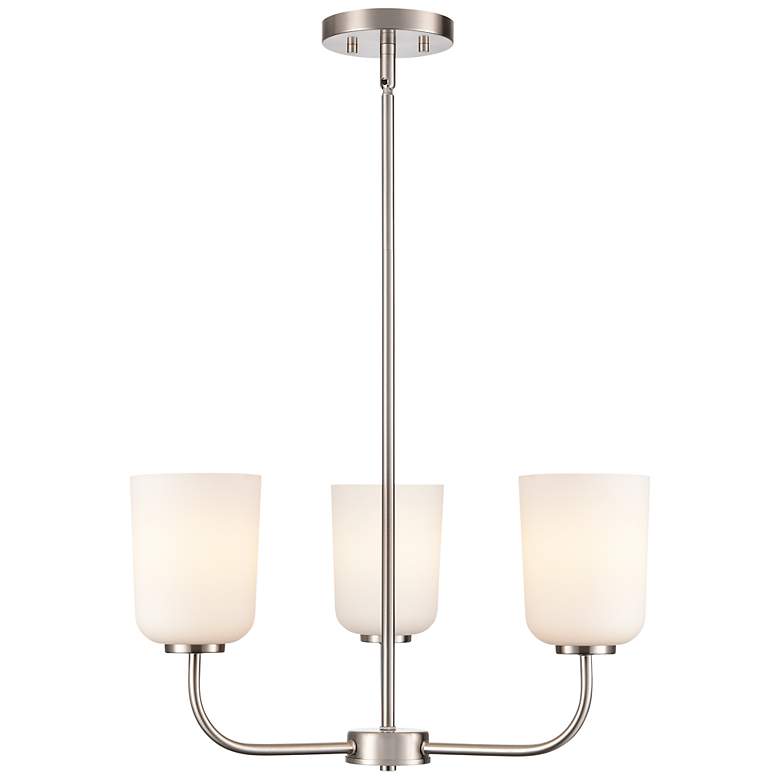 Image 2 Millennium Laphia 21" Wide 3-Light Brushed Nickel Uplight Chandelier more views
