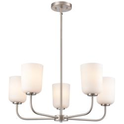 Millennium Laphia 27" Wide 5-Light Brushed Nickel Uplight Chandelier