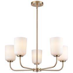 Millennium Laphia 27" Wide 5-Light Modern Gold Uplight Chandelier