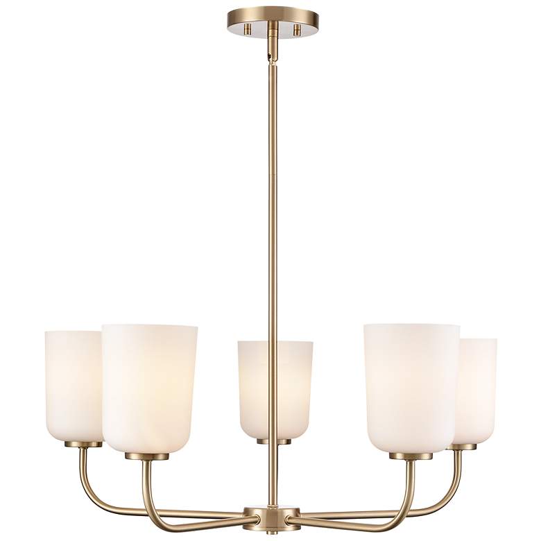 Image 2 Millennium Laphia 27" Wide 5-Light Modern Gold Uplight Chandelier more views