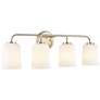1_Millennium Laphia 28" Wide 4-Light Modern Gold Bath Vanity Fixture