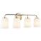 Millennium Laphia 28" Wide 4-Light Modern Gold Bath Vanity Fixture